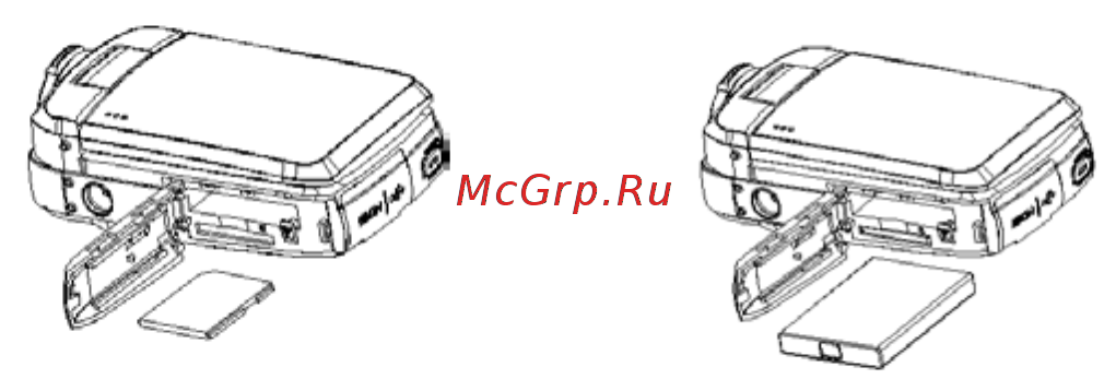 Rekam DVC 540 [27/48] Установка батареи и карты памяти