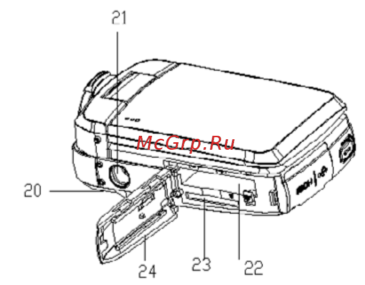 Rekam DVC 540 [4/48] Inserting the battery and memory card