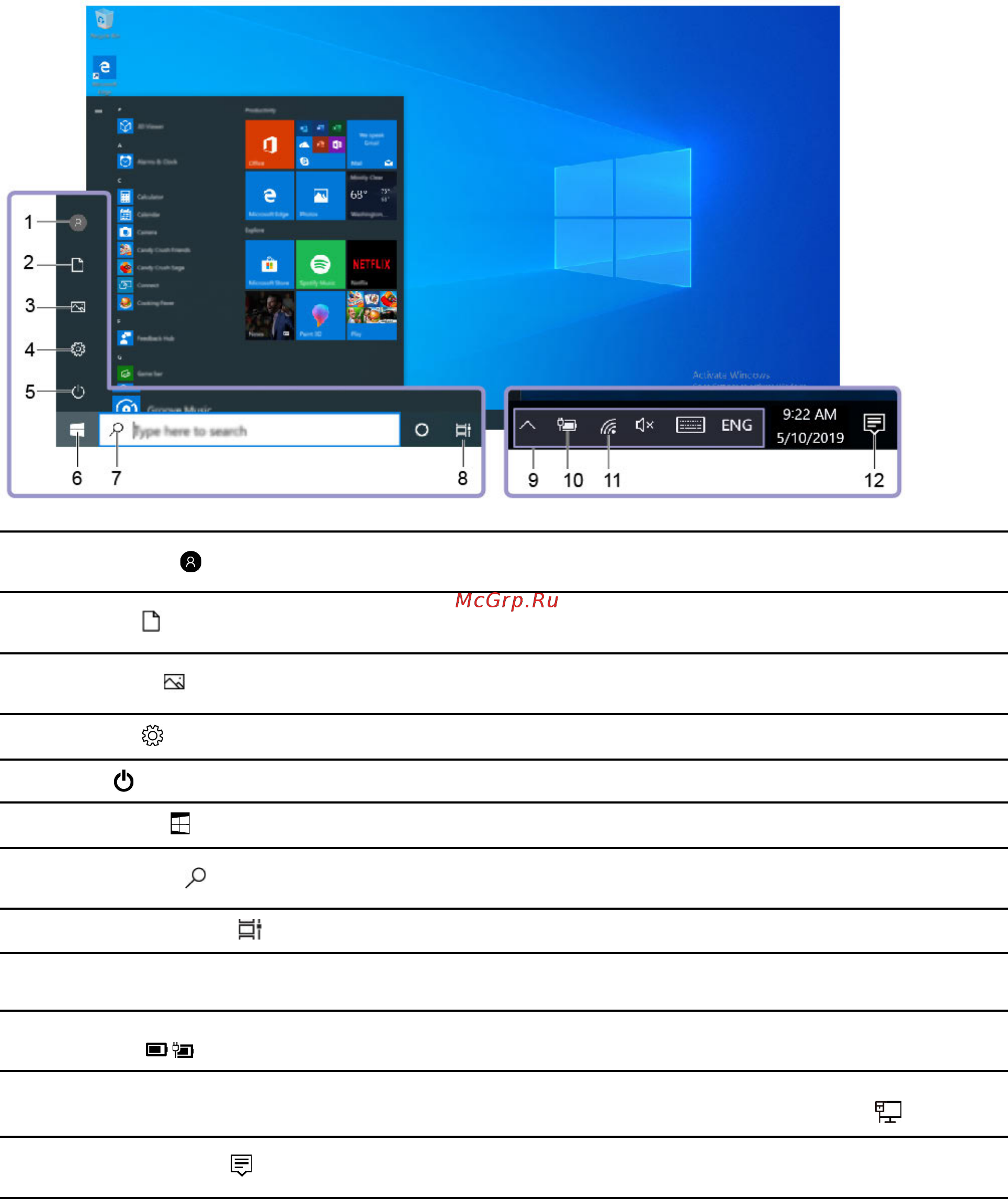 Lenovo V14 ADA 82C60072UE [19/70] Рабочий стол windows