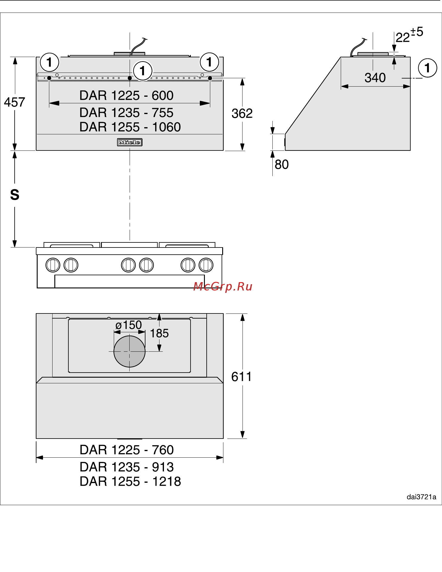 Miele DAR1235 для HR1936 [27/41] Монтаж