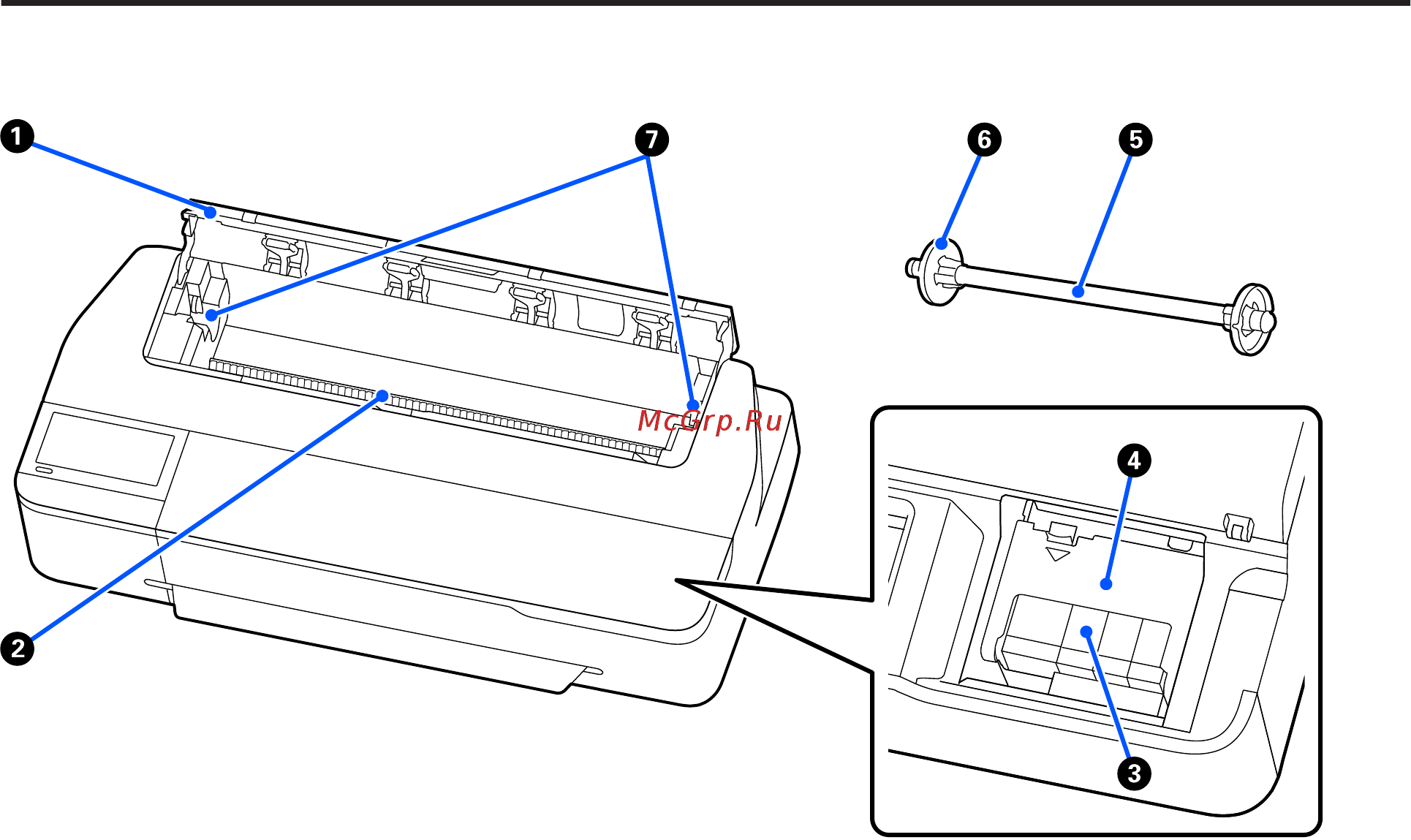 Epson SureColor SC-T5100 (C11CF12301A0) [9/193] Внутренняя часть
