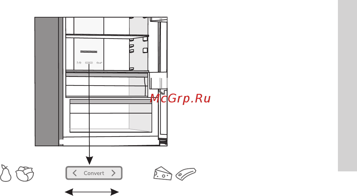 Gorenje NRK6202AXL4 [45/64] Преобразование контейнера freshzone в контейнер для овощей и фруктов