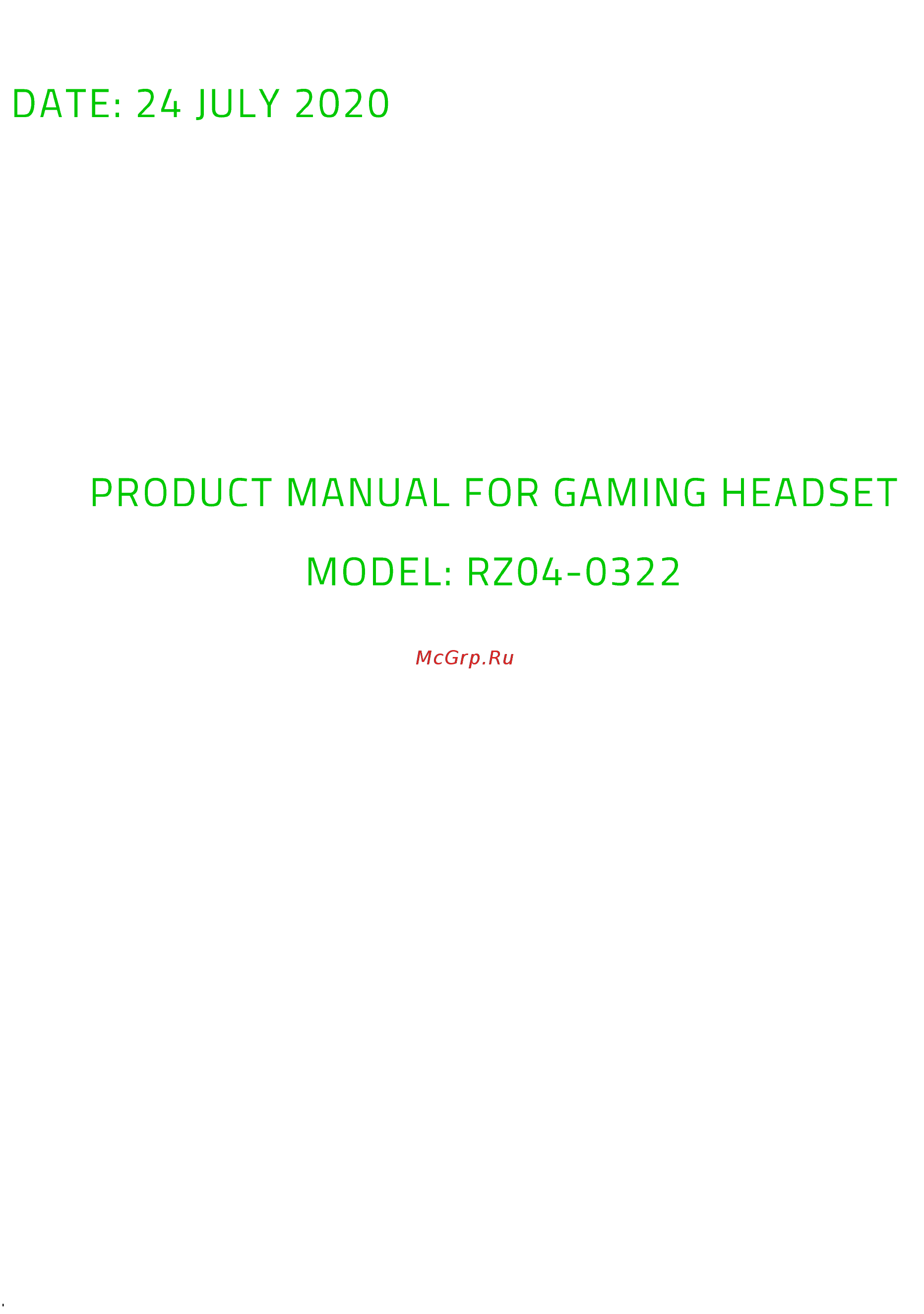 Razer Blackshark V2 Pro (RZ04-03220100-R3M1) Инструкция по эксплуатации онлайн