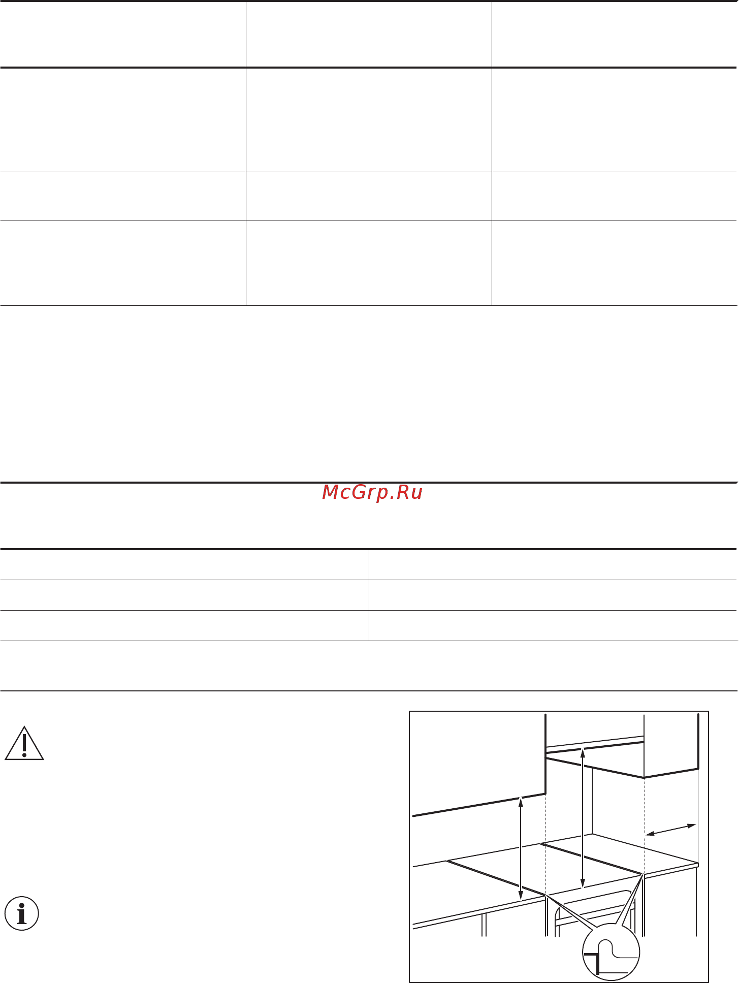 Zanussi ZCK9540G1W [19/52] Место для установки прибора