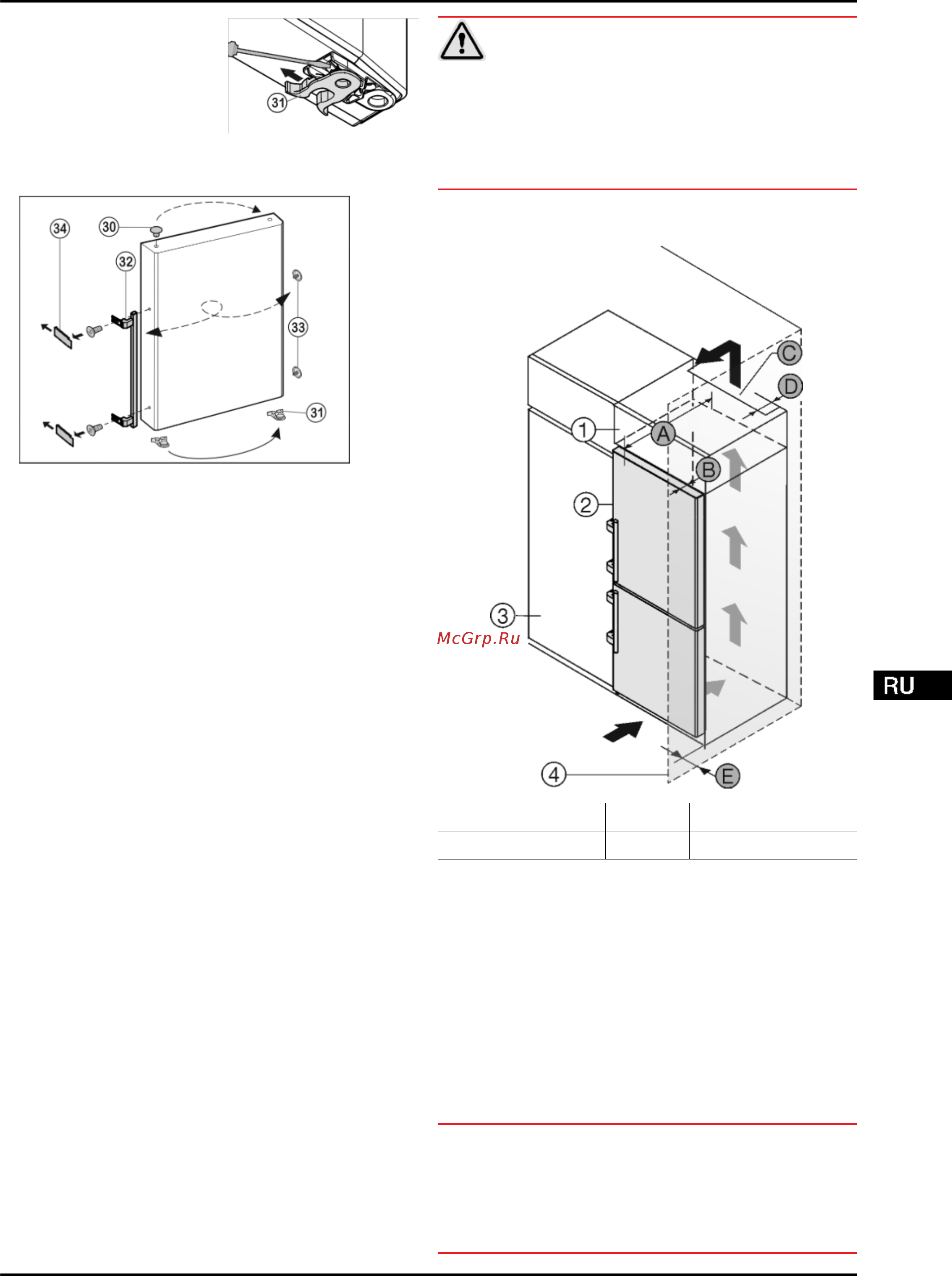 Liebherr CNbs 4015-21 [9/0] Монтаж нижней двери