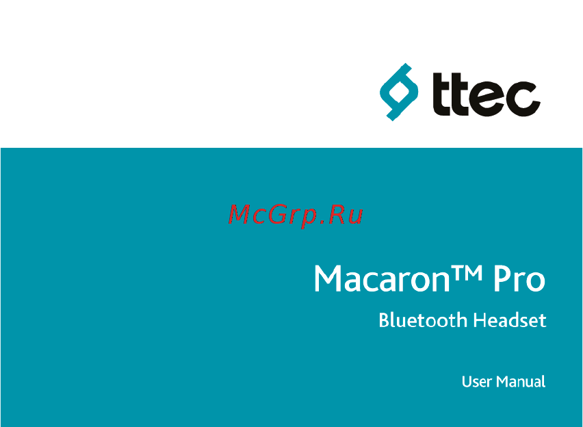 TTEC Makaron Pro Black (2KM116S) Инструкция по эксплуатации онлайн