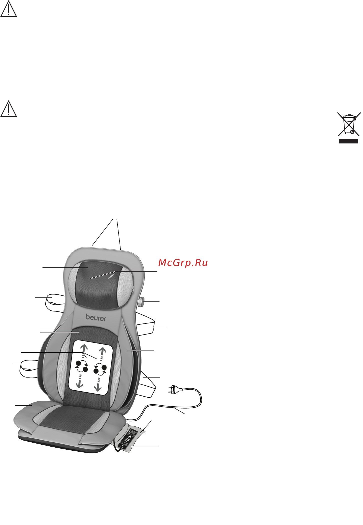 Beurer MG320 [12/60] Device description