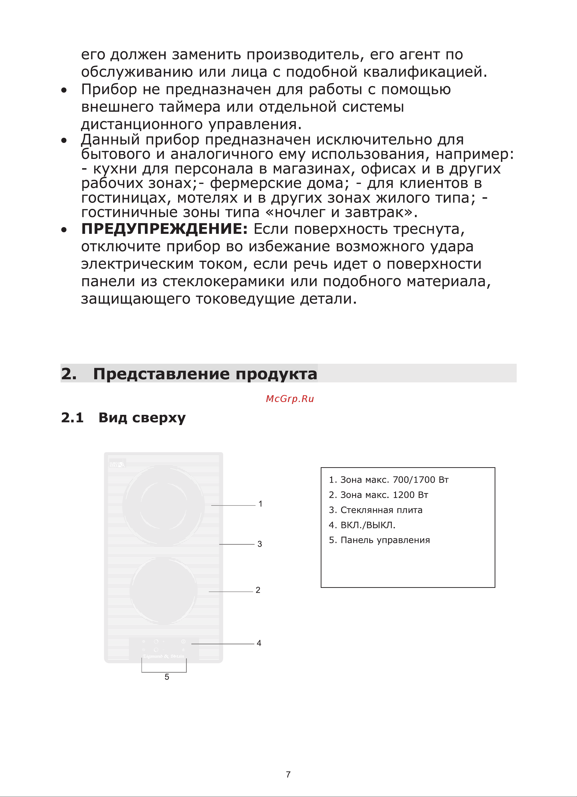 Zigmund & Shtain CN 36.3 W Инструкция по эксплуатации онлайн [8/24] 589919