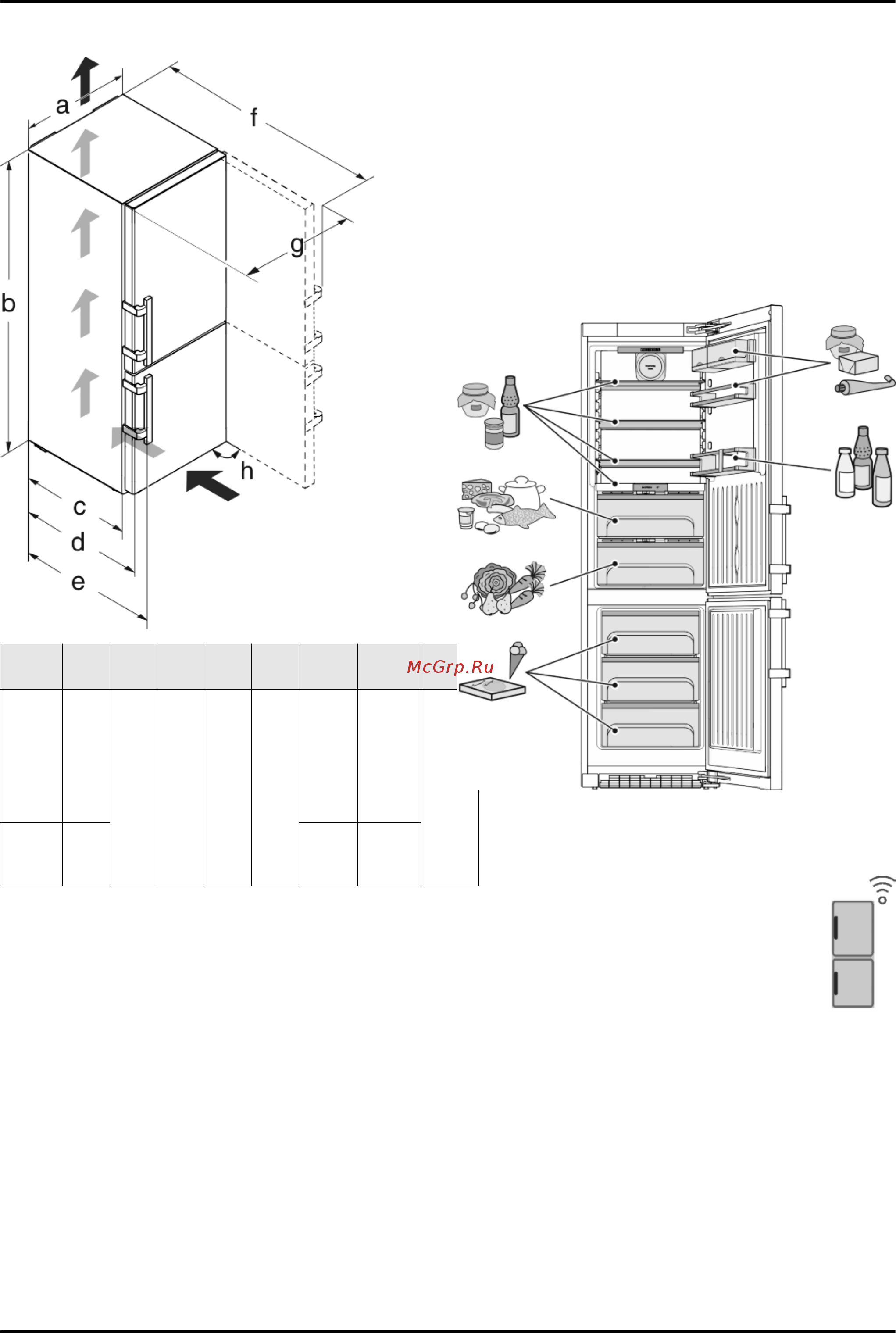 Liebherr CBNbs 4878-20 001 [4/42] Габариты для установки