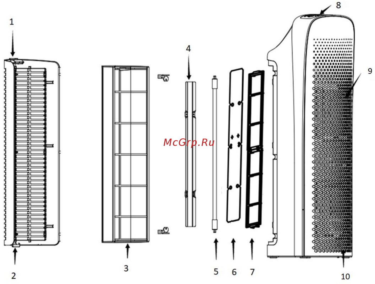 Timberk TAP FL250 SF (BL) Инструкция по эксплуатации онлайн [11/16] 590133