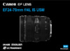 Canon EF 24-70mm f/4L IS USM (6313B005AA) Инструкция по эксплуатации