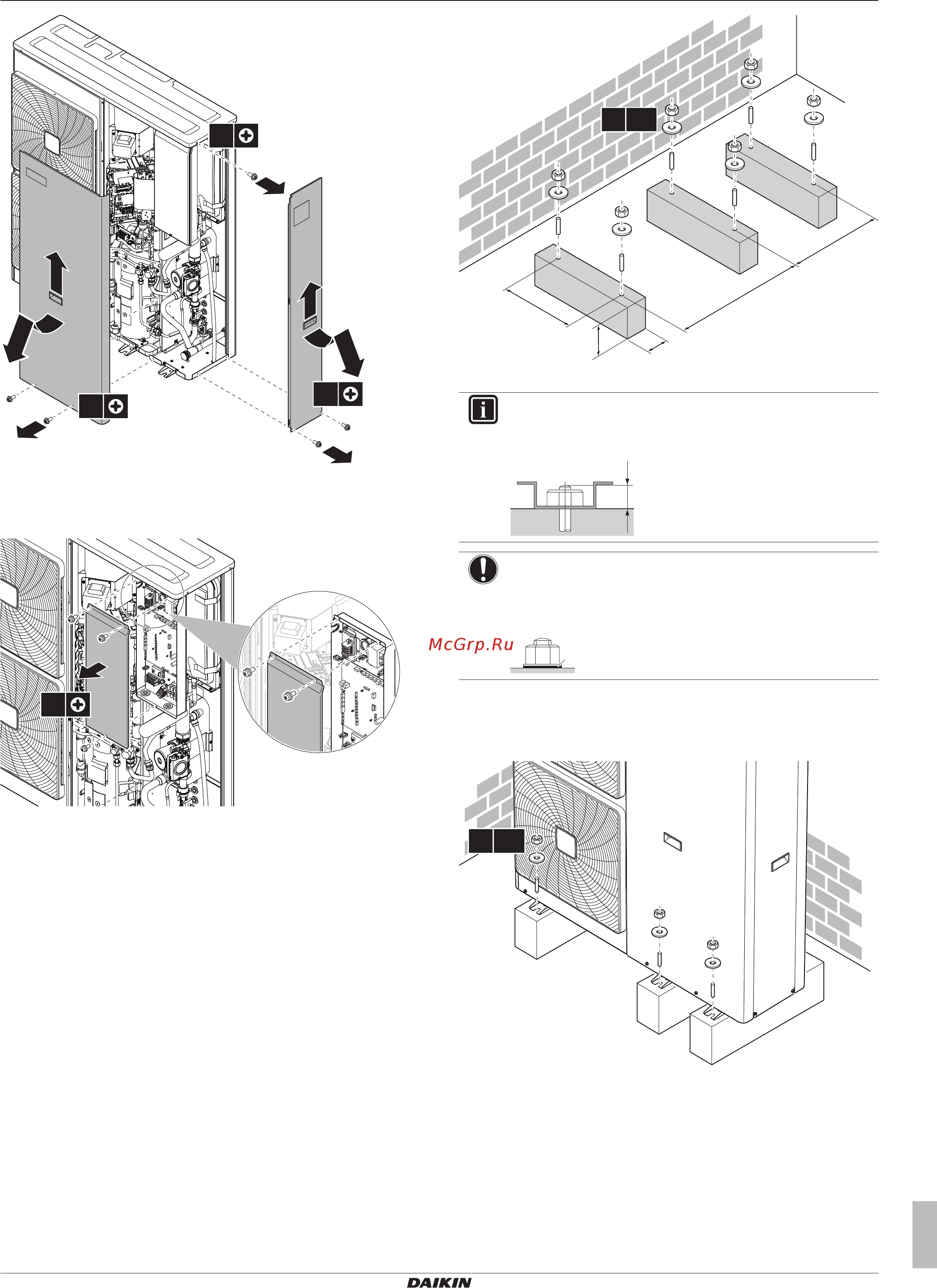 Daikin EDLQ014CAV3 [7/32] Открытие крышки распределительной коробки наружного агрегата