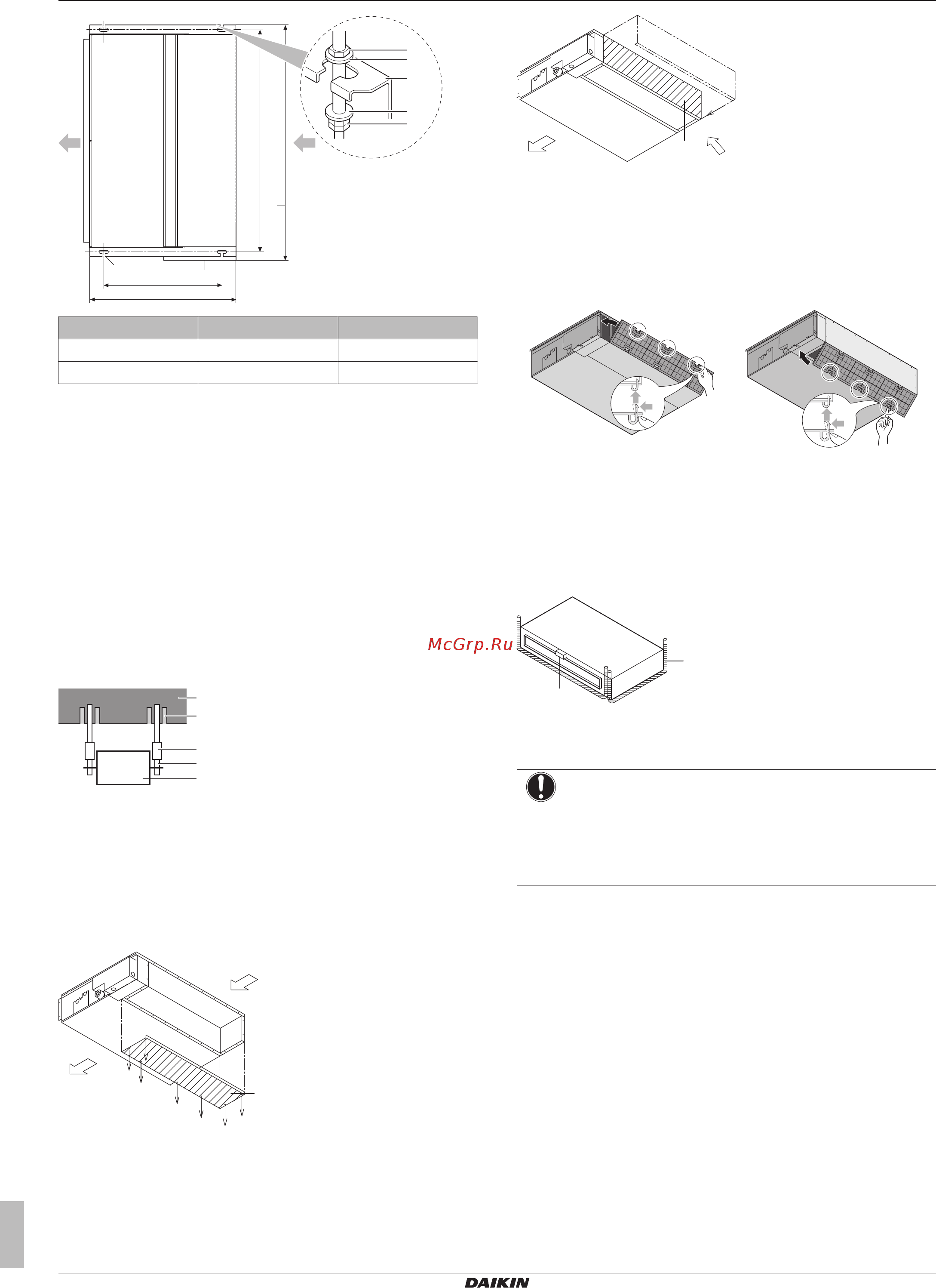 Daikin FDXM25F3V1B [12/24] Монтаж