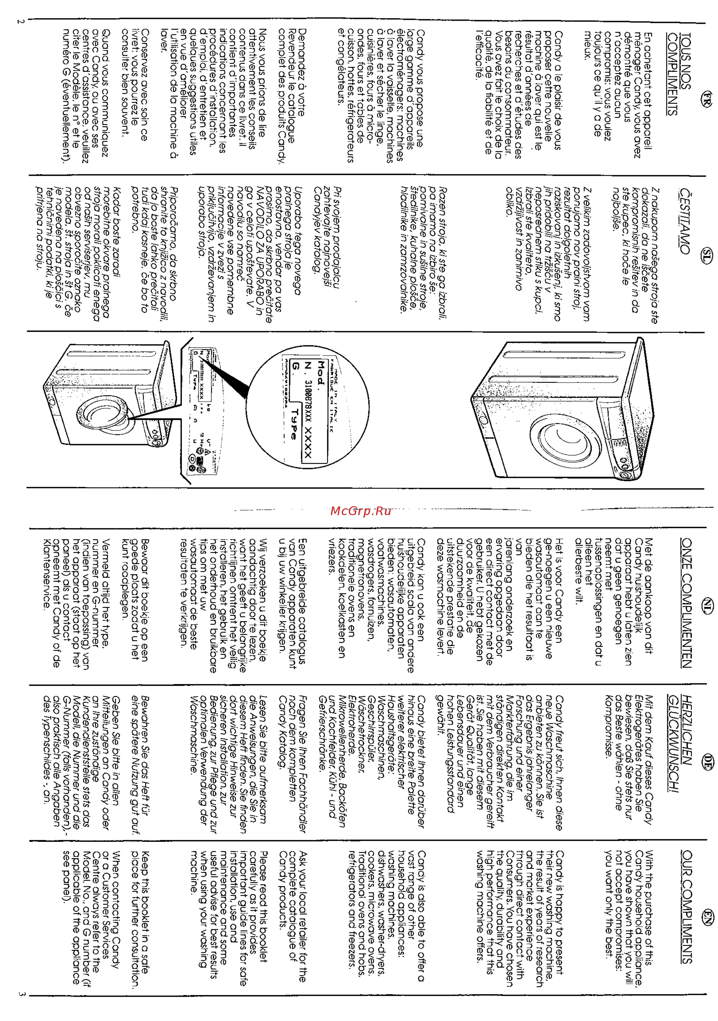 Candy LB CB123 TR [2/32] Maintenance and some