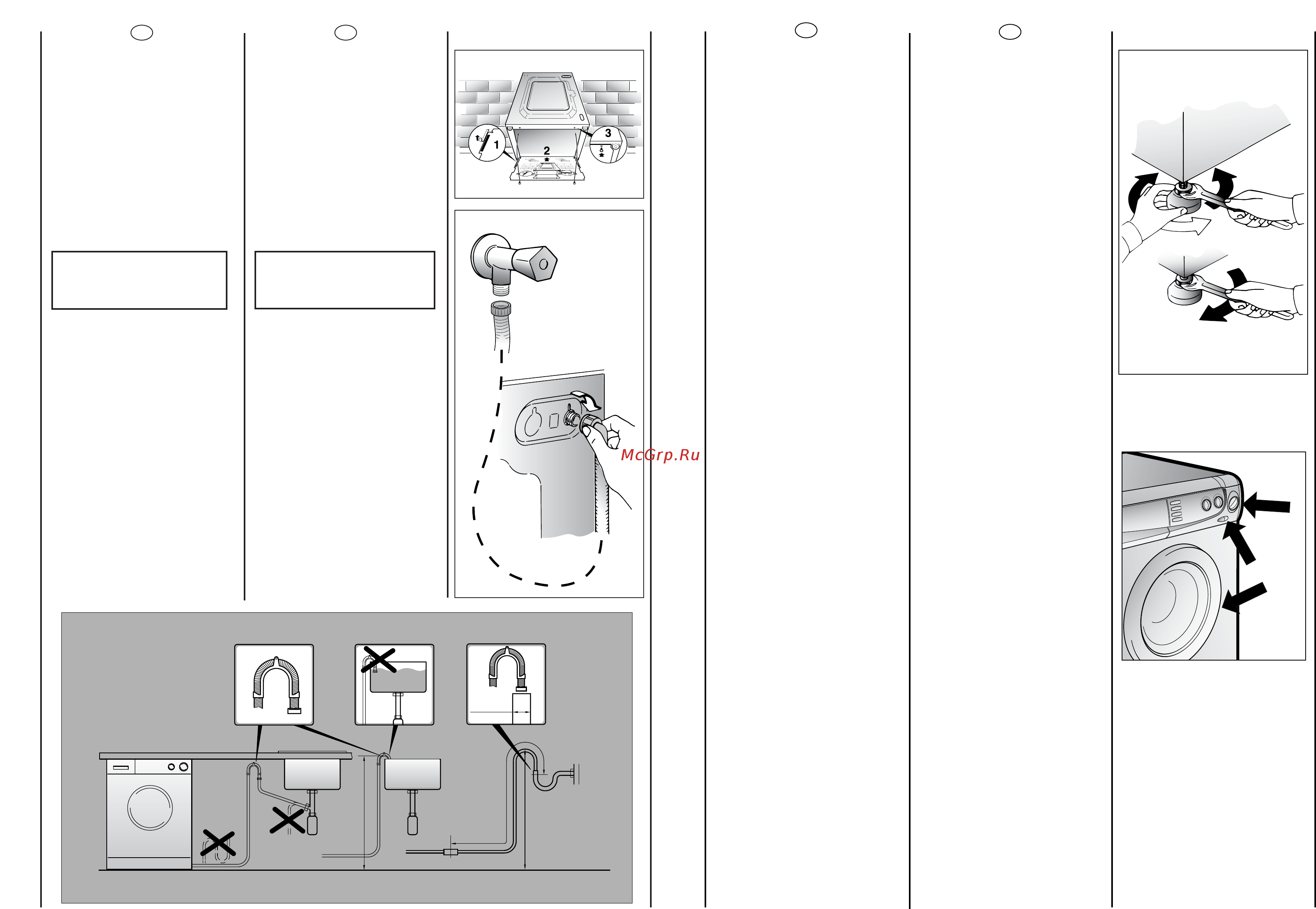 Candy LB CBE 1025T [6/17] Important do not turn the tap on at this time