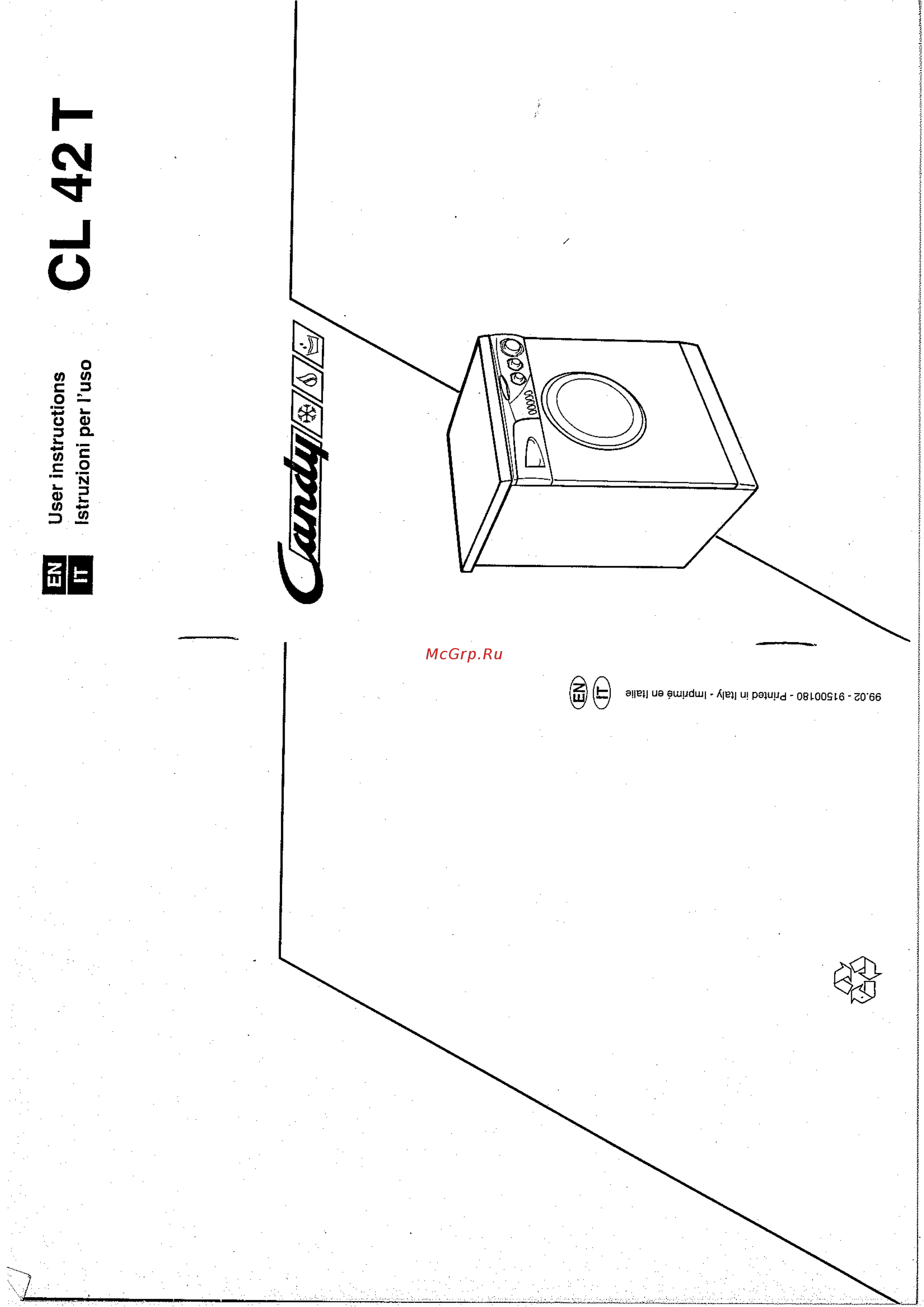 Candy LB CL 42 T Инструкция по эксплуатации EN онлайн
