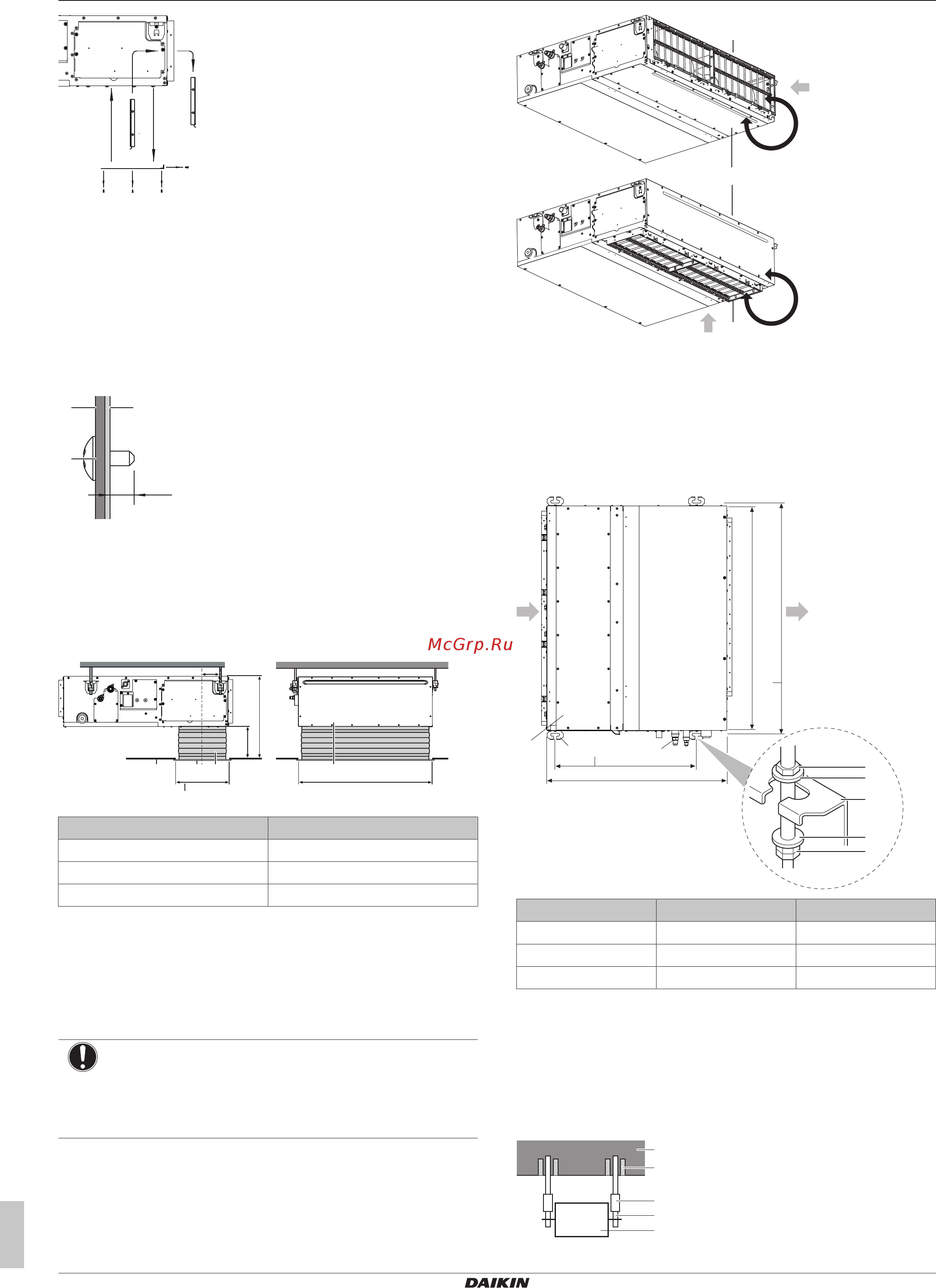 Daikin FBA50A2VEB [12/28] Монтаж