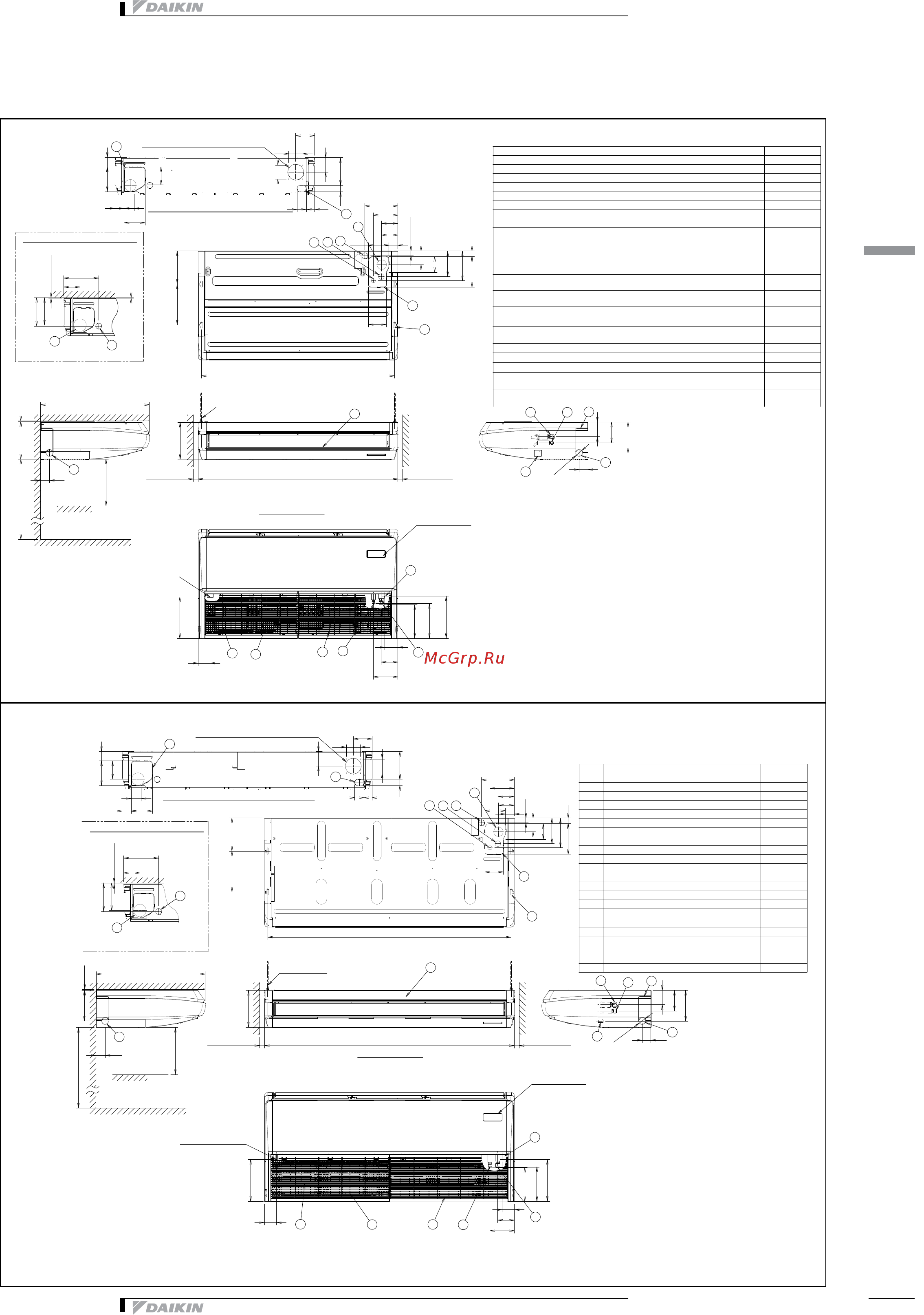 Daikin FHA125AVEB [11/21] 1 размерные чертежи