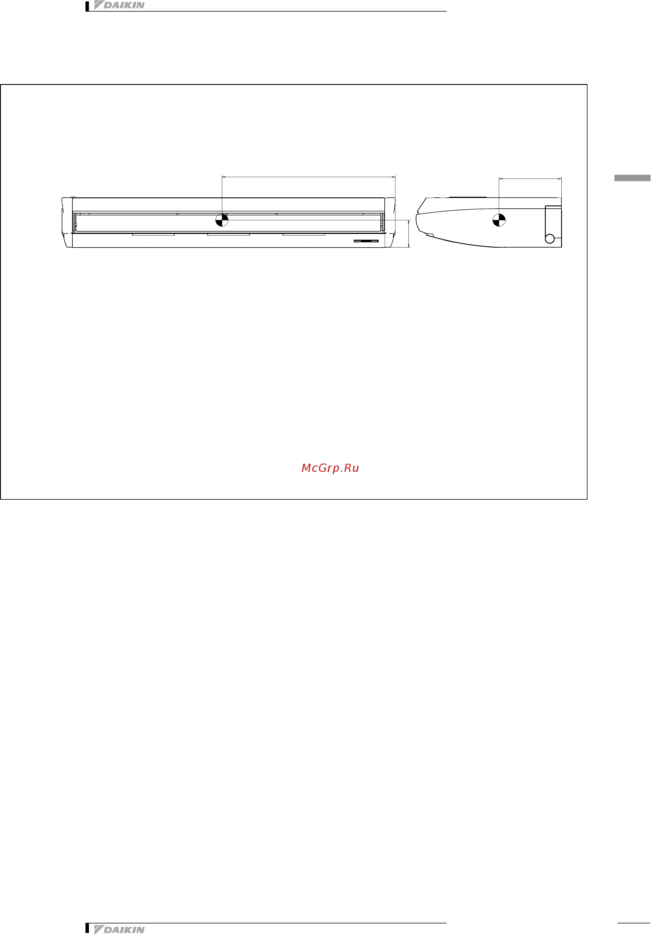 Daikin FHA125AVEB [13/21] Центр тяжести