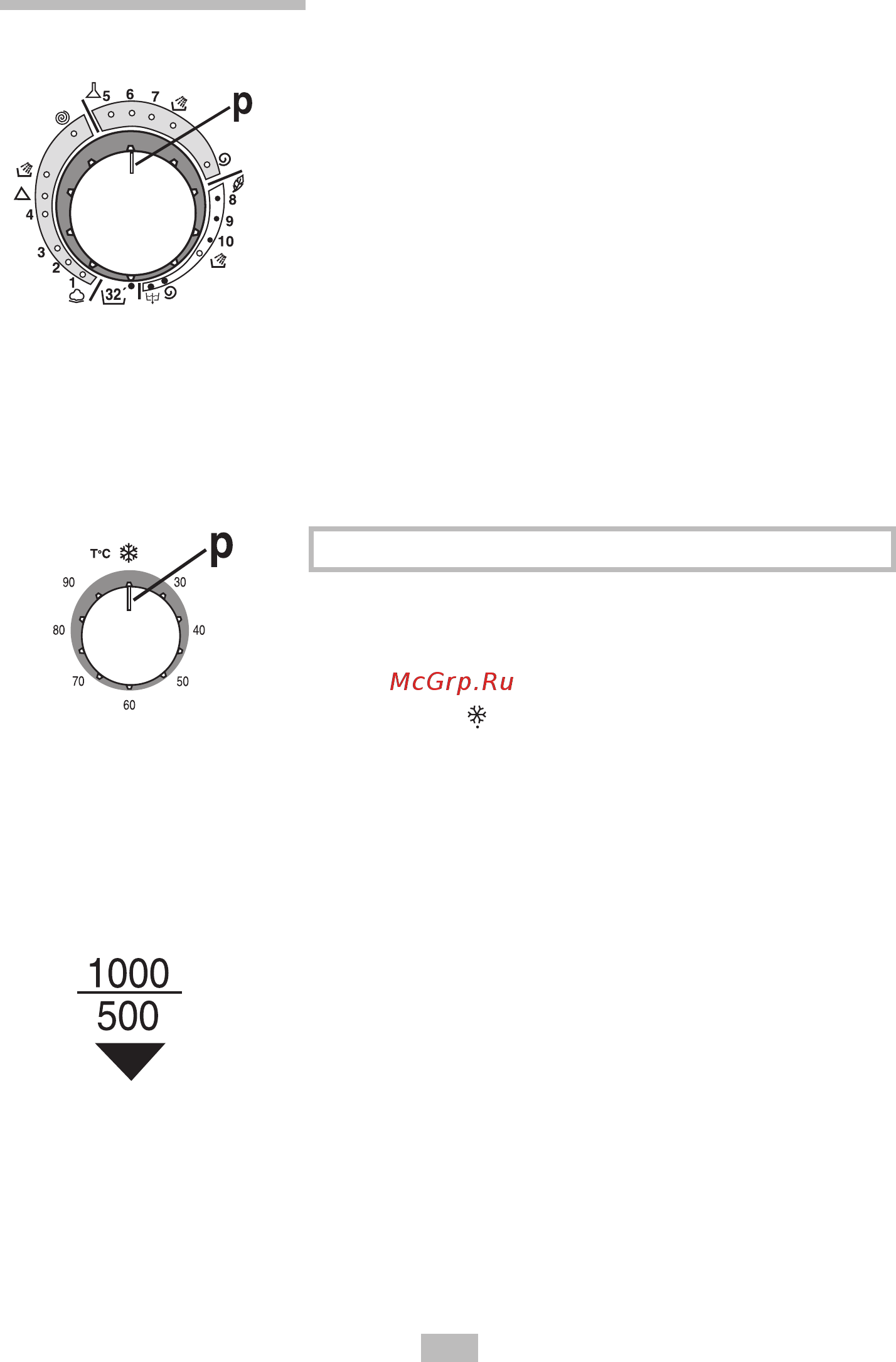 Candy CTS 102-SY04 [9/12] Use of the selection controls