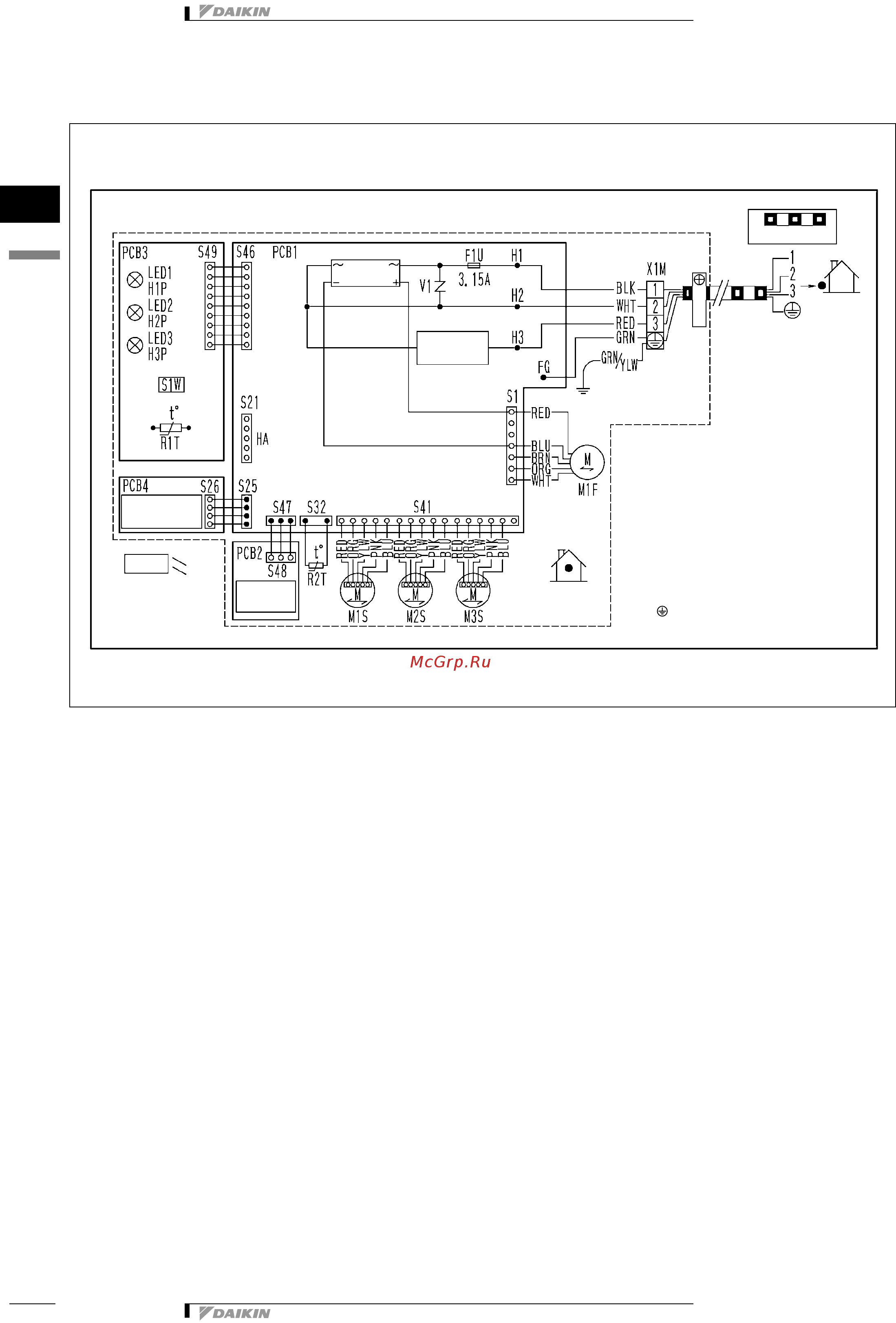 Daikin FTXS50G2V1B [10/14] Монтажная схема