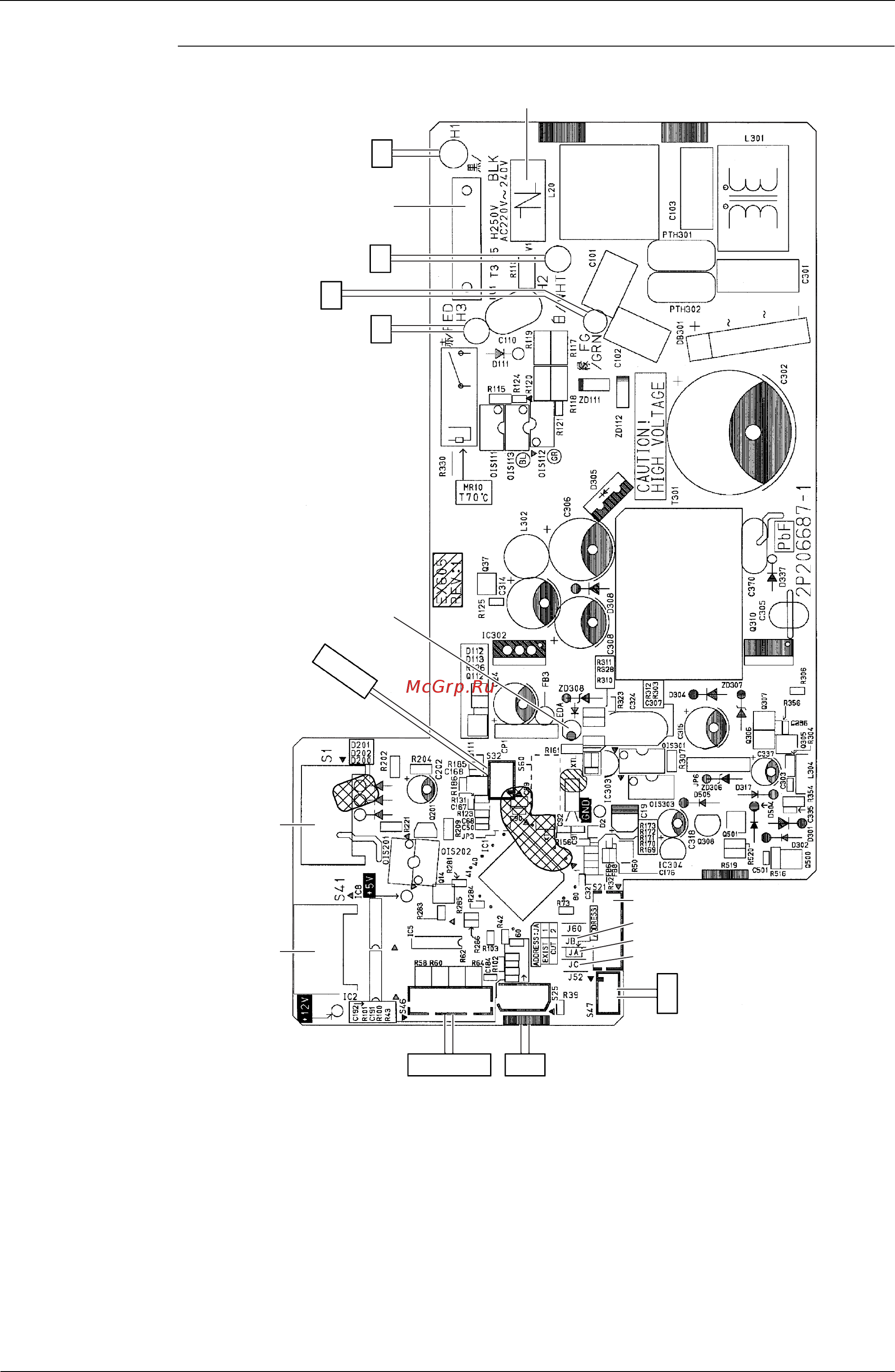 Daikin FTXS42G2V1B [30/319] Pcb detail pcb 1 control pcb