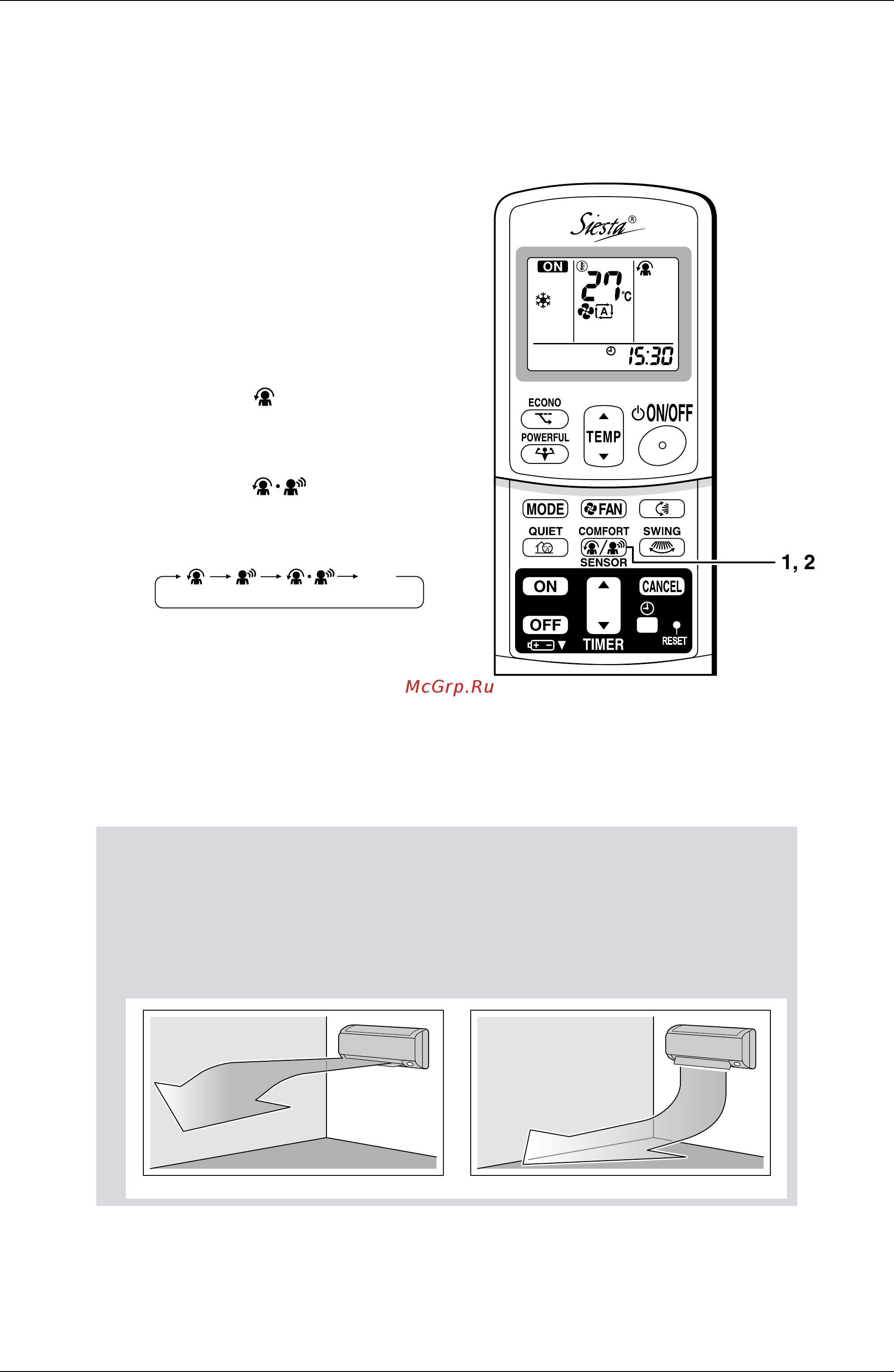 Daikin FTXS42G2V1B [97/319] Comfort airflow operation