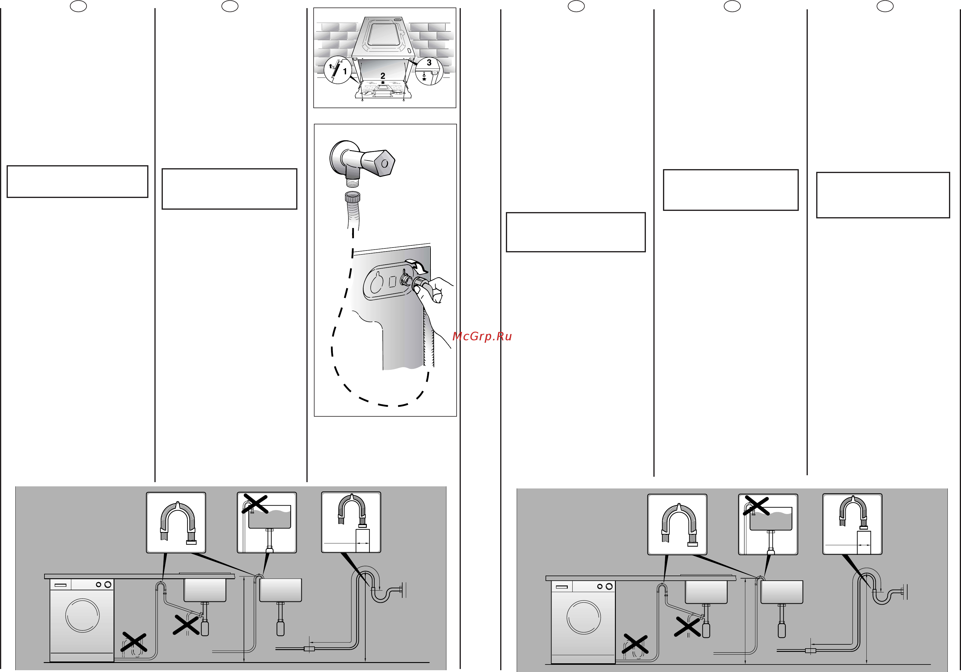 Candy CDB 475D-01S [10/53] Important do not turn the tap on at this time