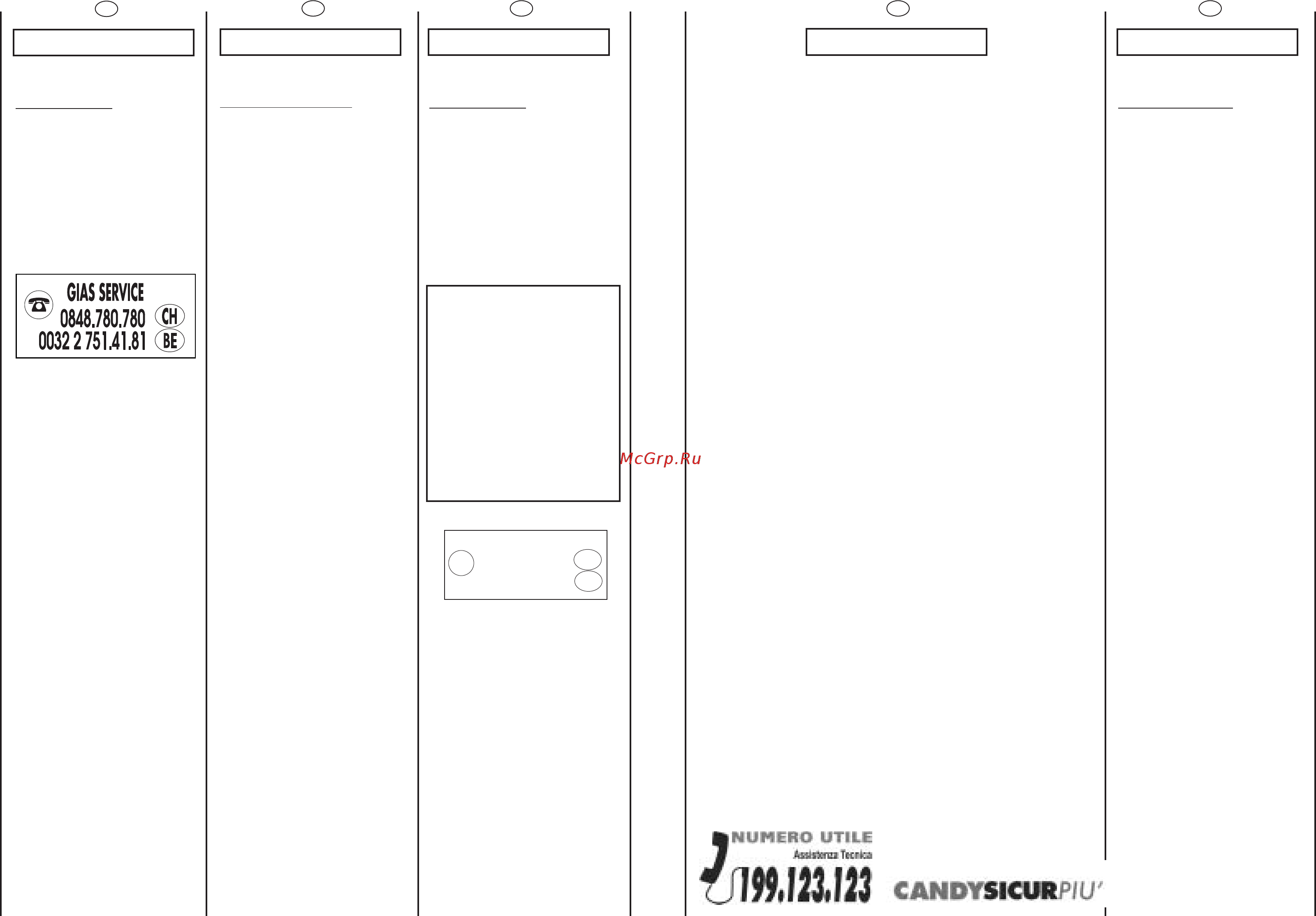 Candy CDB 475D/1-01S [5/53] Servizio assistenza clienti