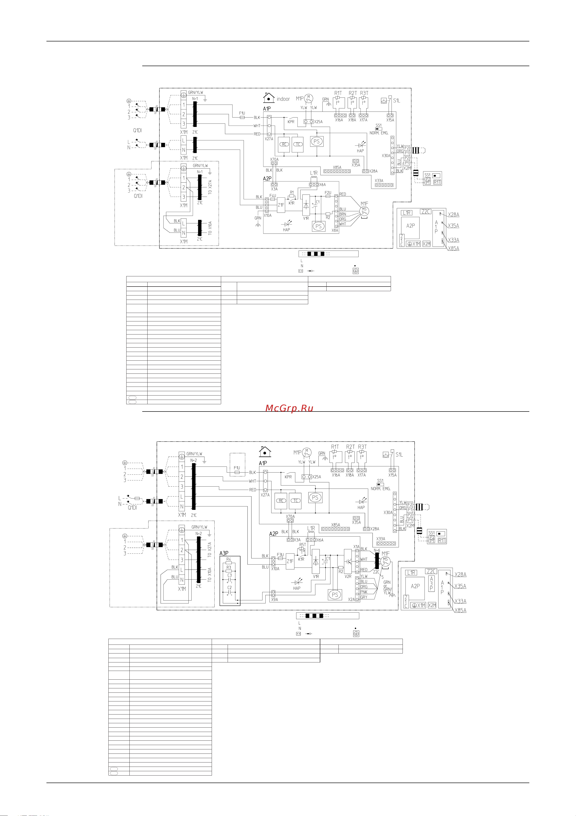 Daikin FTXG25JV1BA [299/302] Sibe121135_a wiring diagrams