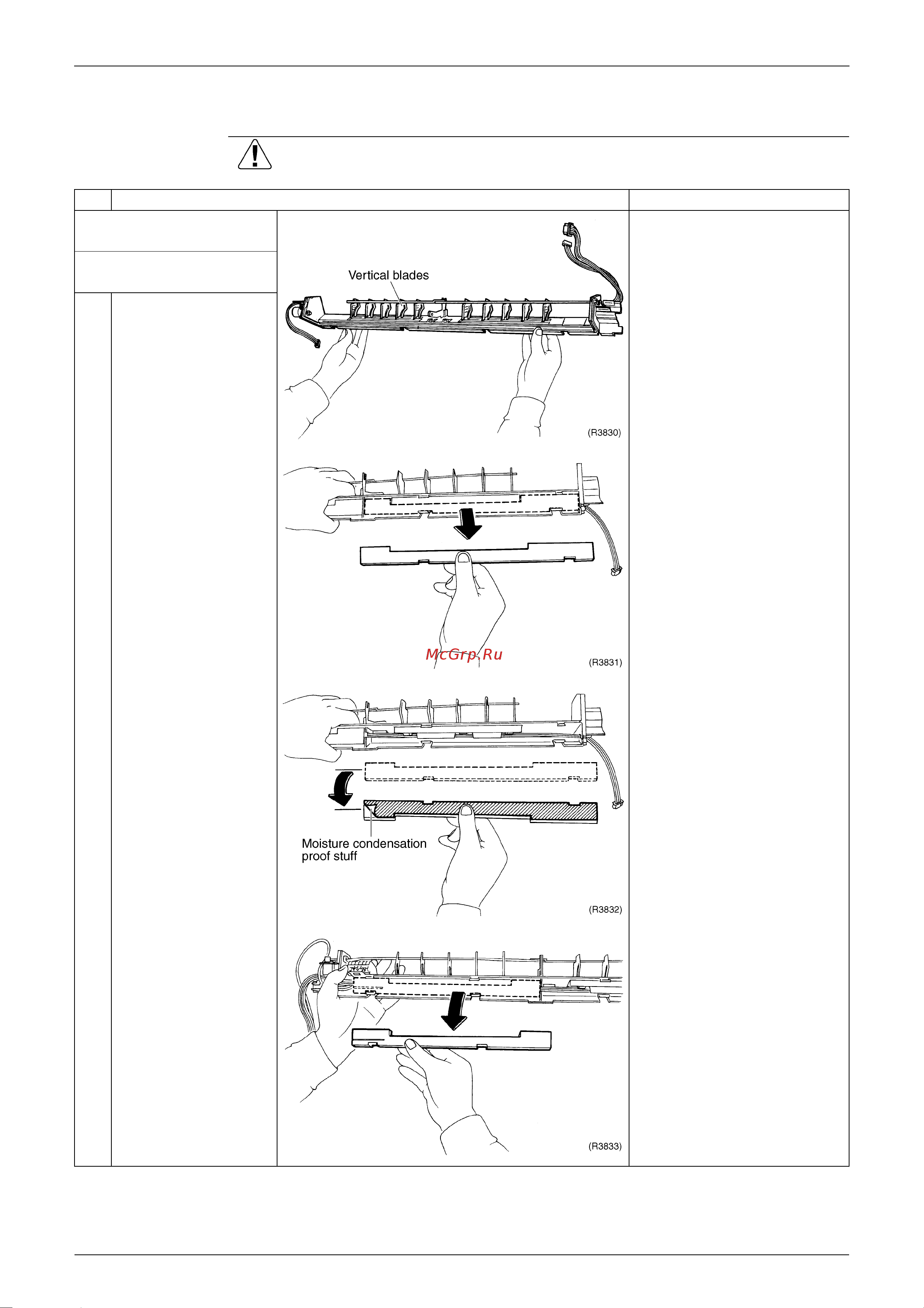 Daikin FTXG25EVMAW [143/200] Removal of vertical blades and swing motor