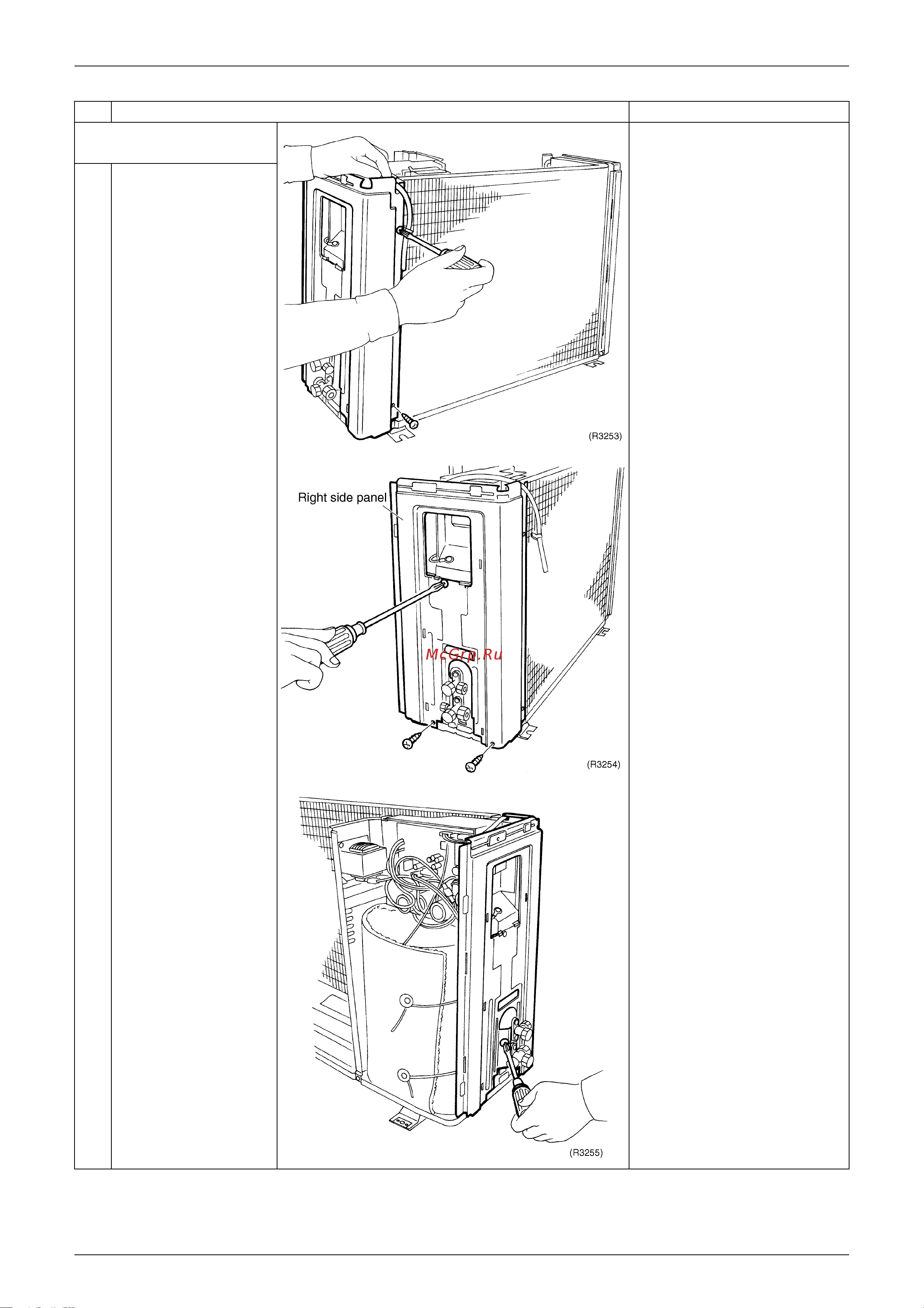 Daikin FTXG25EVMAW [170/200] Remove the right side panel