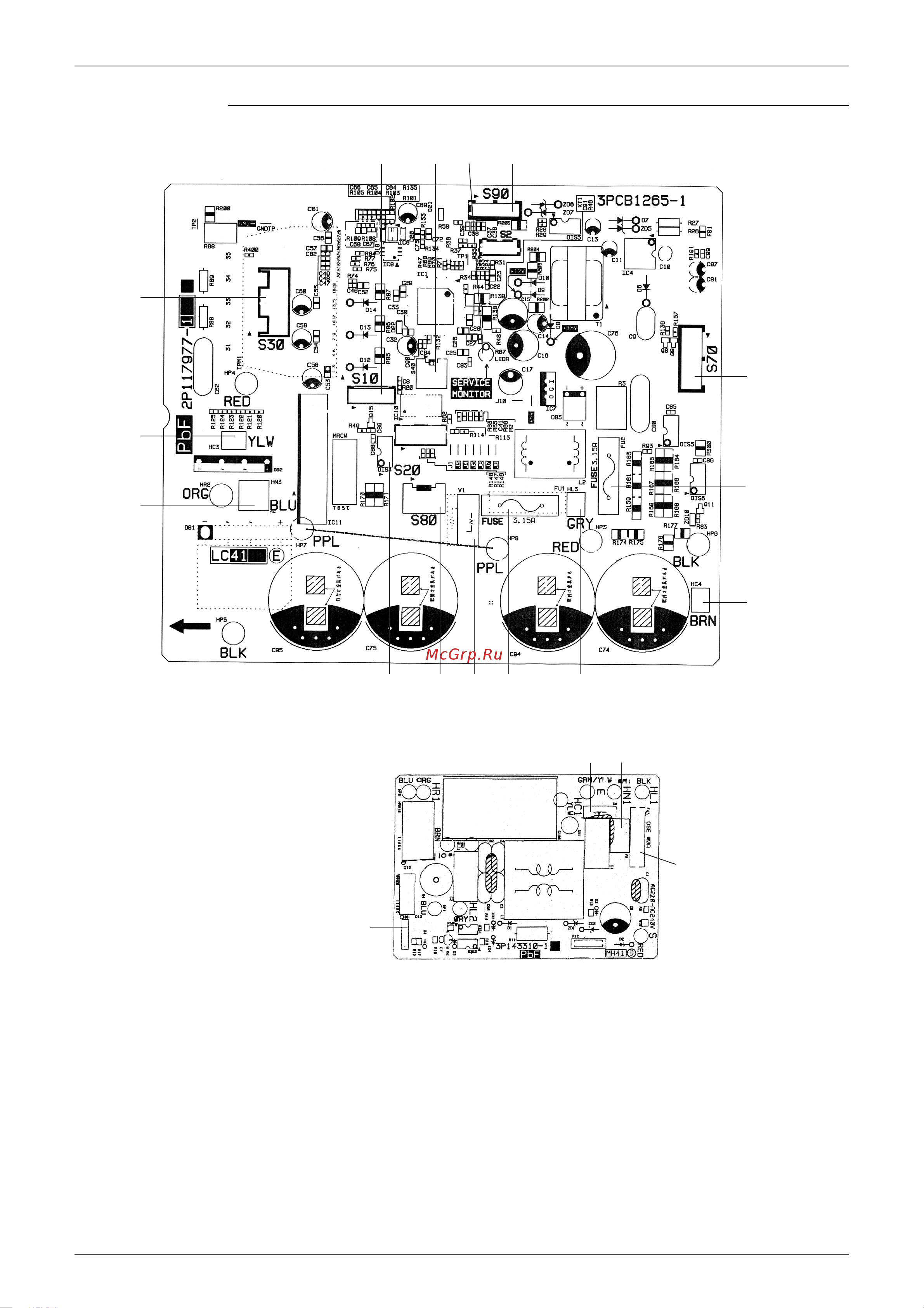 Daikin FTXG25EVMAW [24/200] Pcb detail pcb 1 control pcb outdoor unit