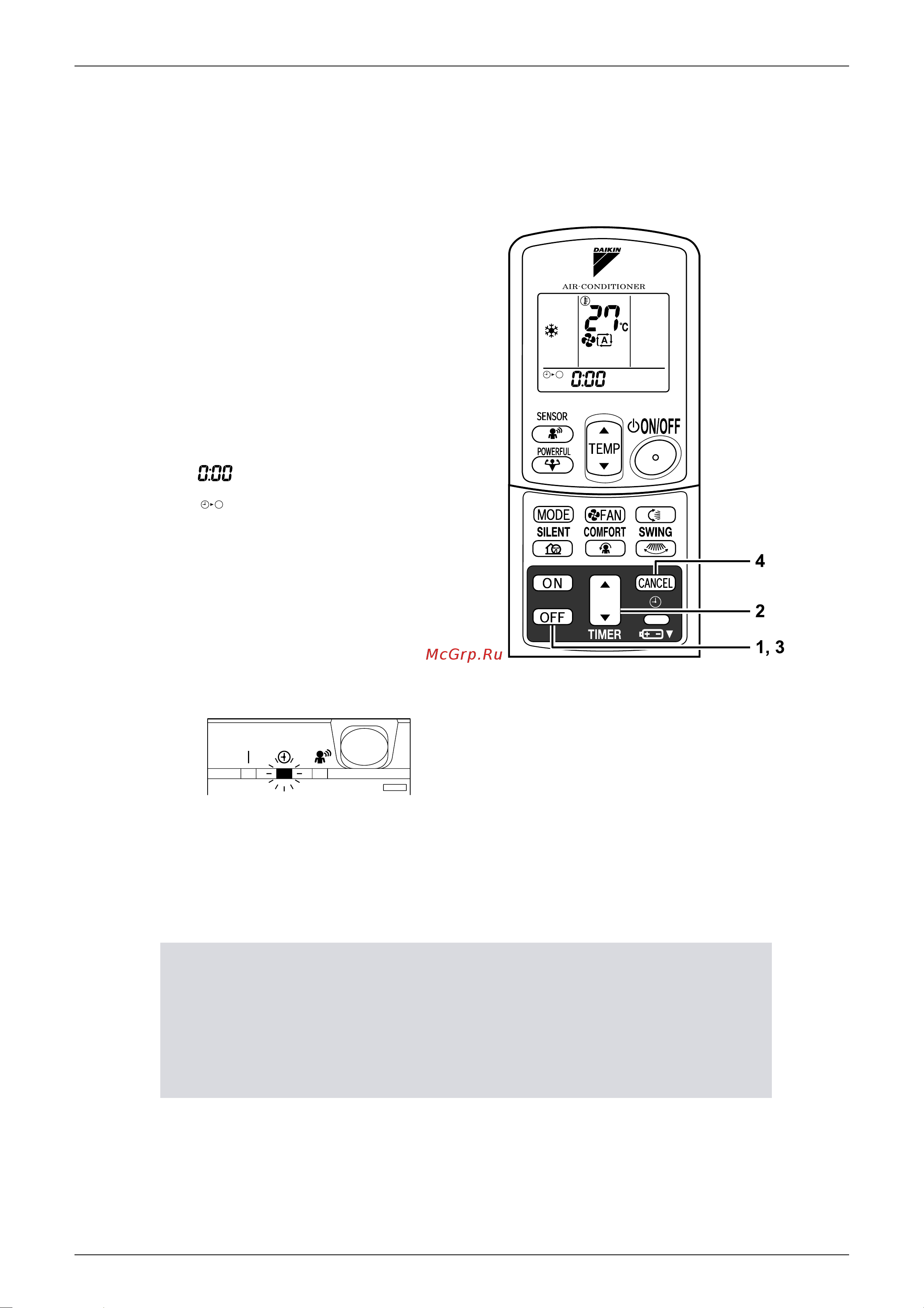 Daikin FTXG25EVMAW [72/200] Timer operation