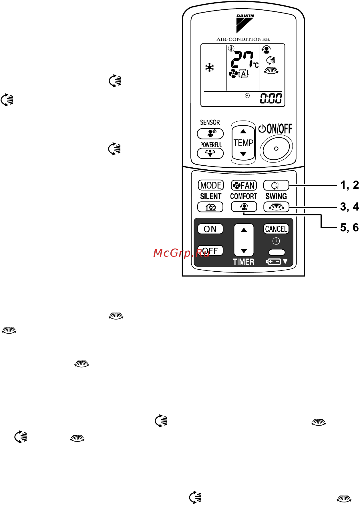 Daikin FTXG35EVMAS [13/30] Adjusting the air flow direction