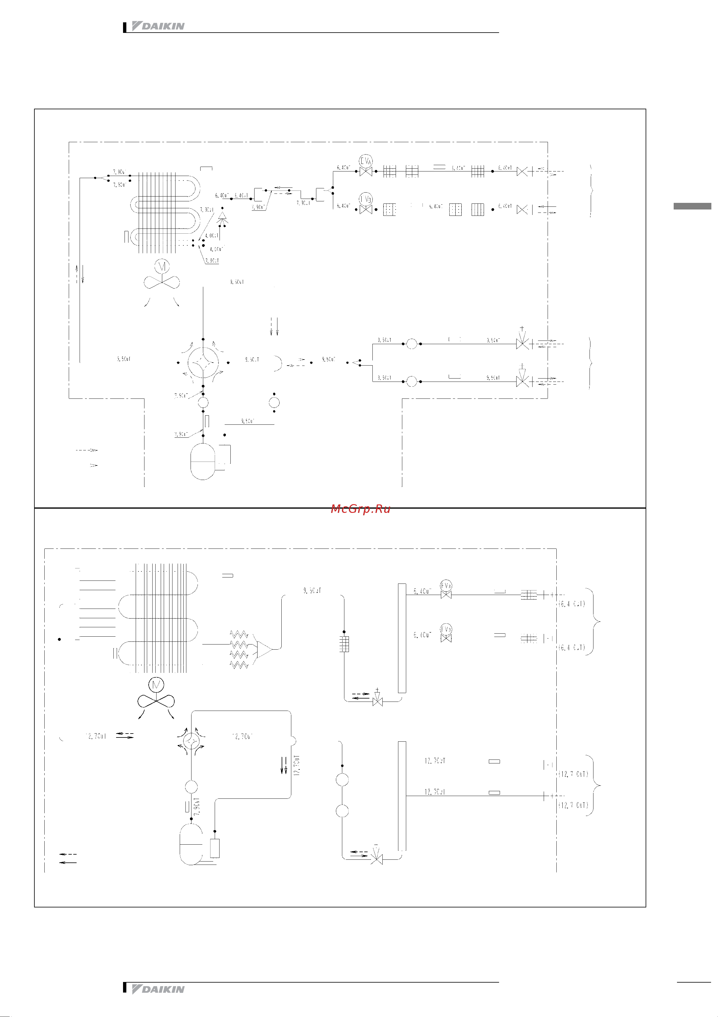 Daikin 4MXS80E7V3B [402/413] Схема трубной обвязки
