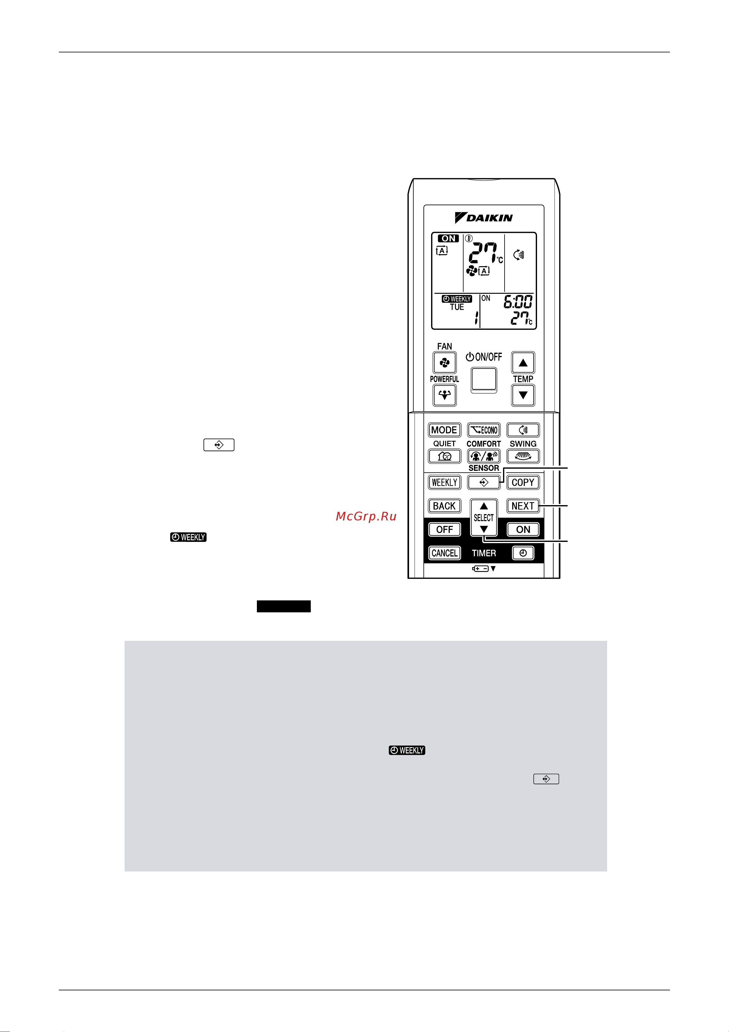 Daikin 4MXS68F2V1B [197/501] Weekly timer operation