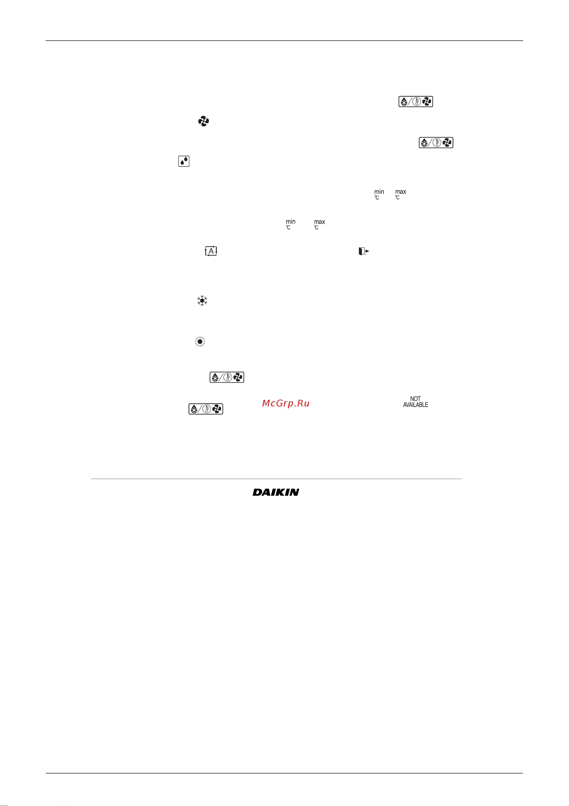 Daikin 3MXS52E3V1B [230/501] Description of the operation modes