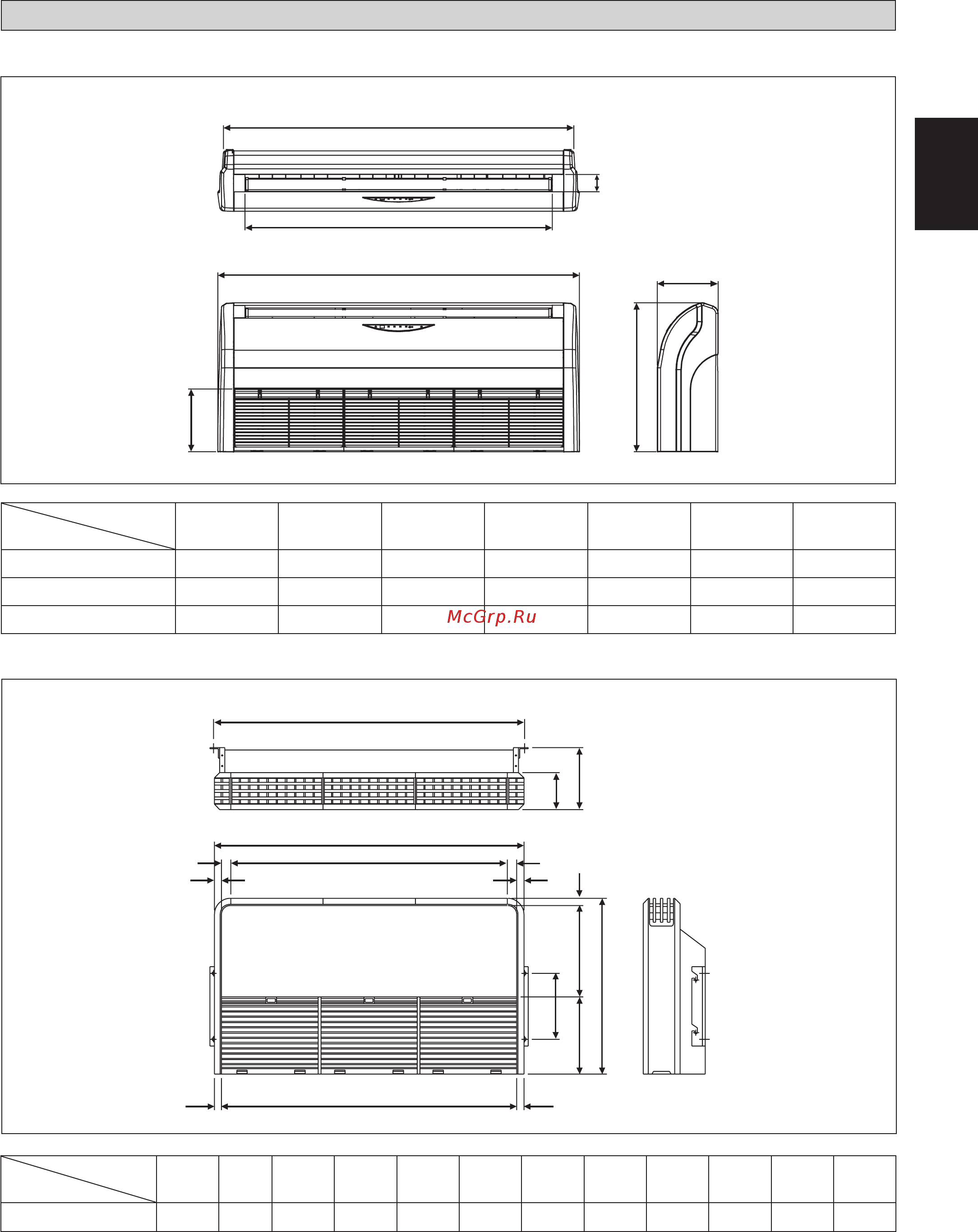 Daikin AHQ140CV1 [15/124] Contour et dimensions