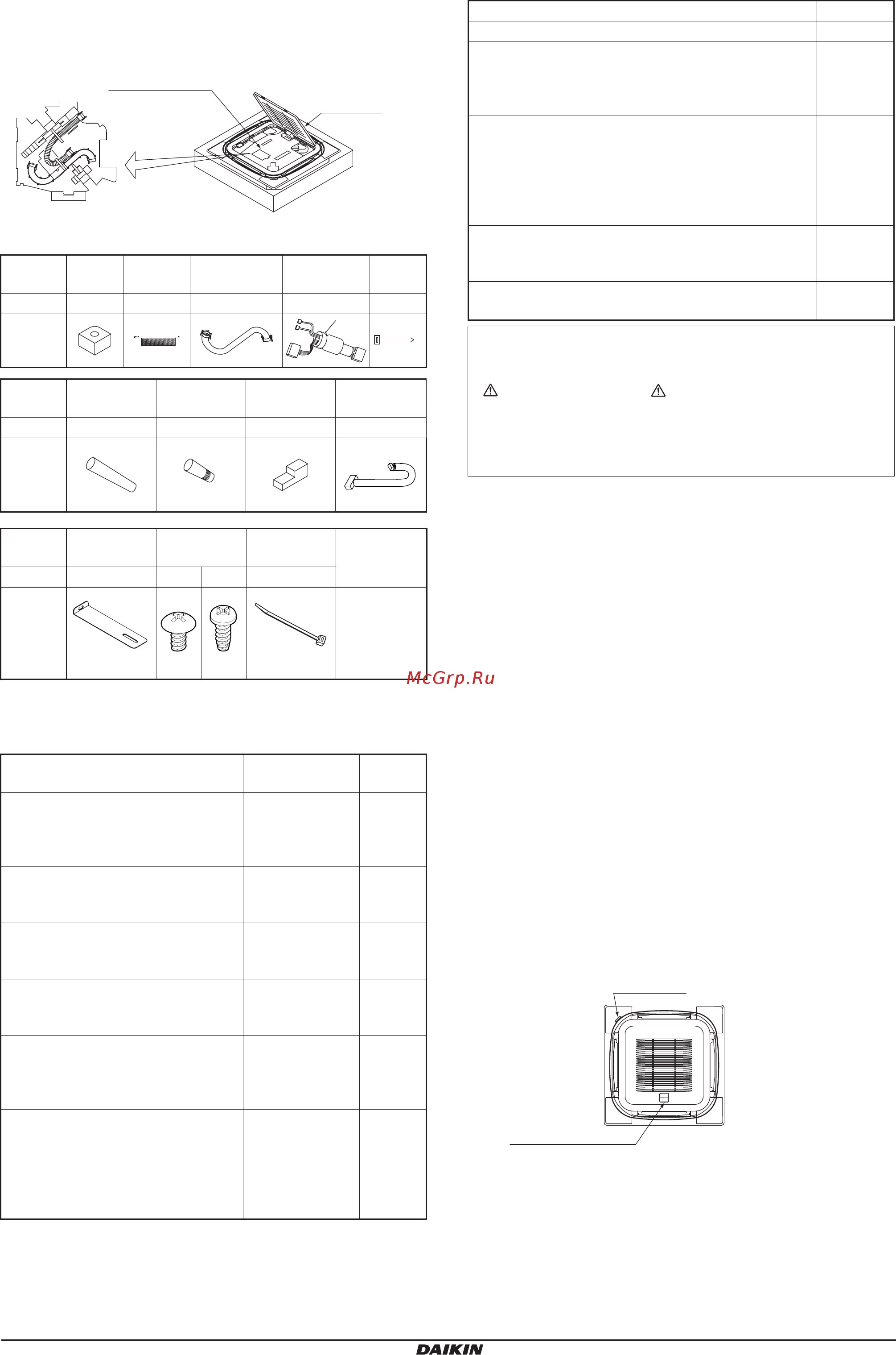 Daikin BYCQ140E2GFW1 [3/16] Принадлежности