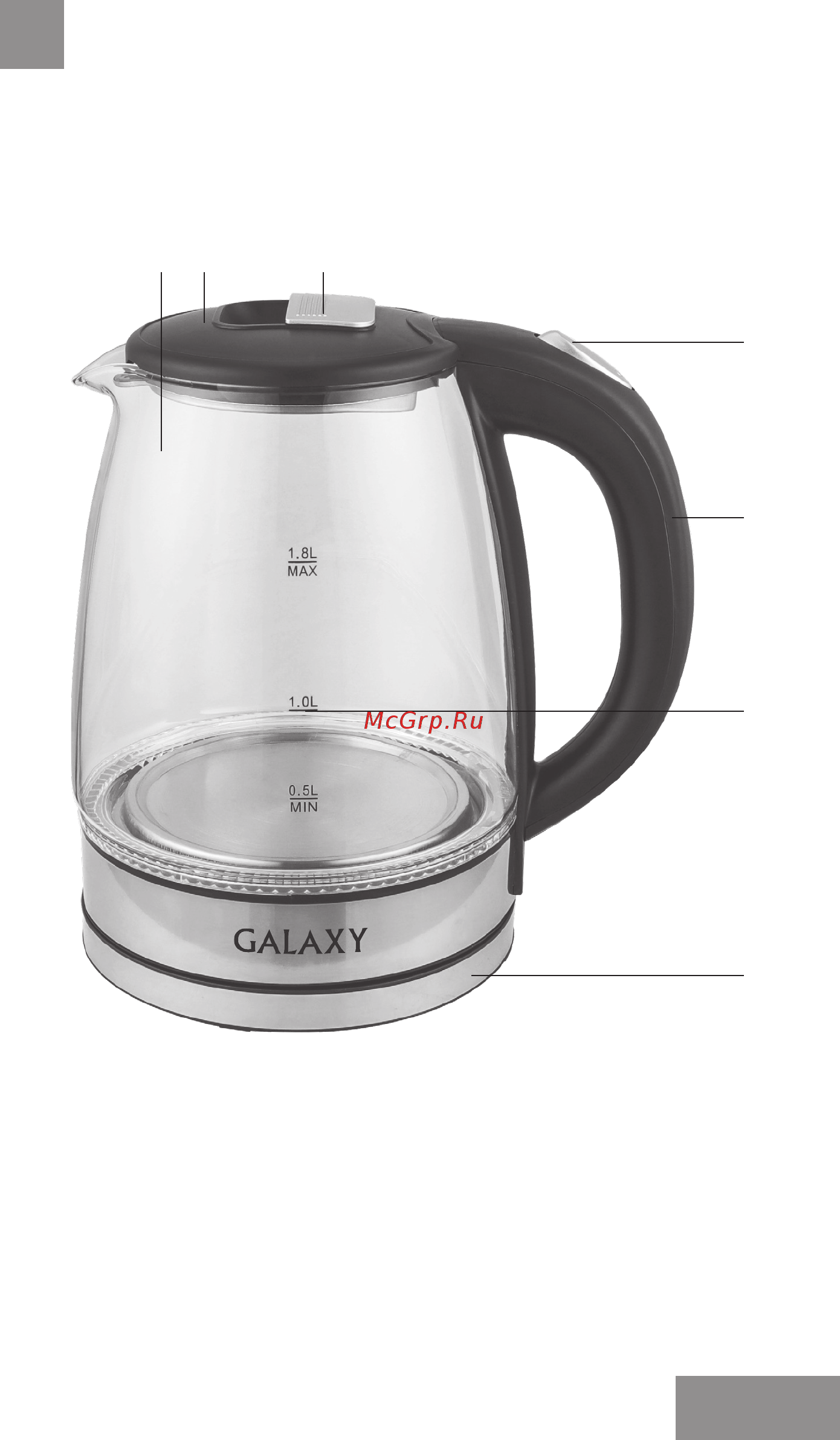 Galaxy GL0555 [7/22] Функциональные элементы электроприбора