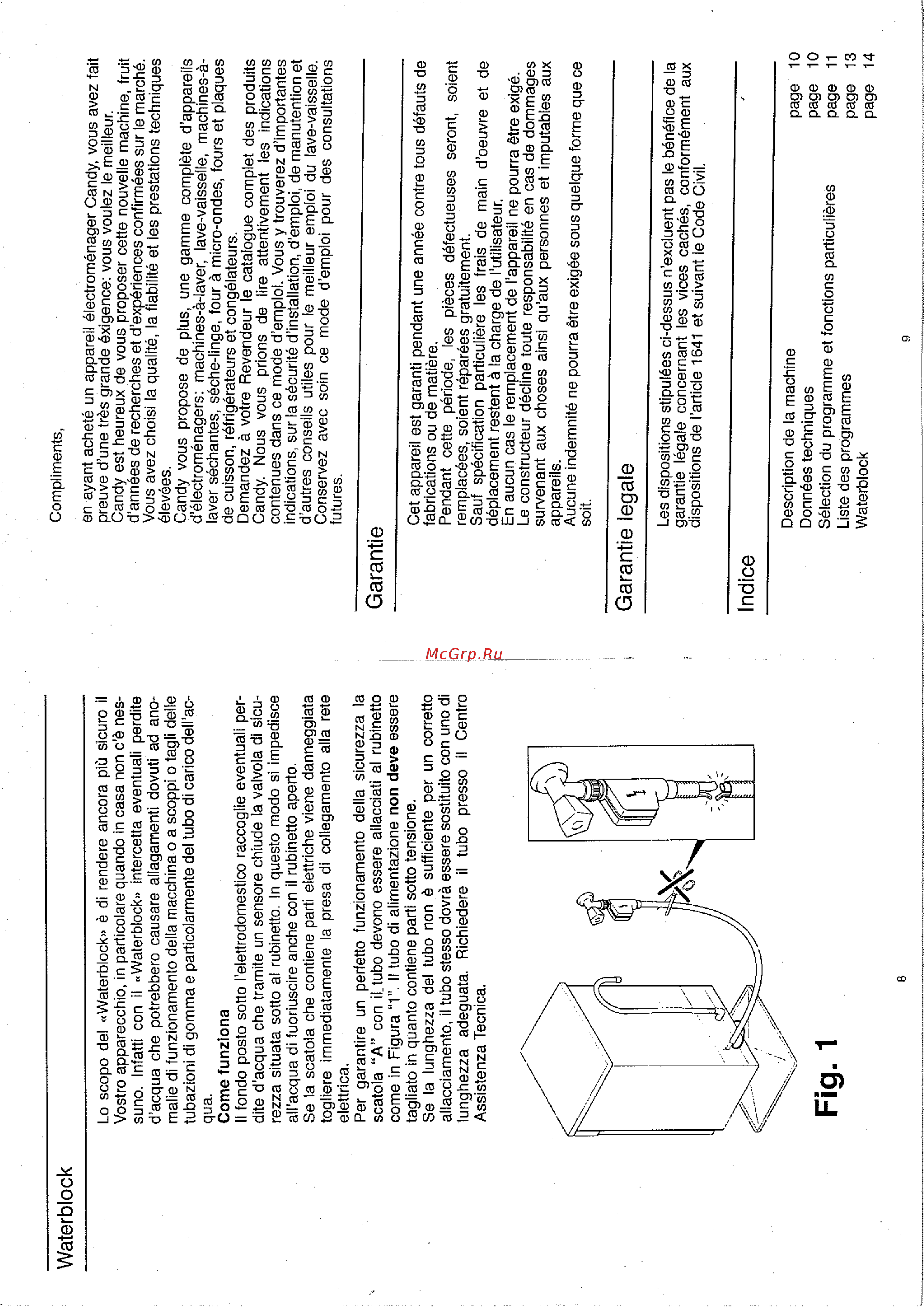 Candy LS CD 587 HS [5/5] Garantie legale