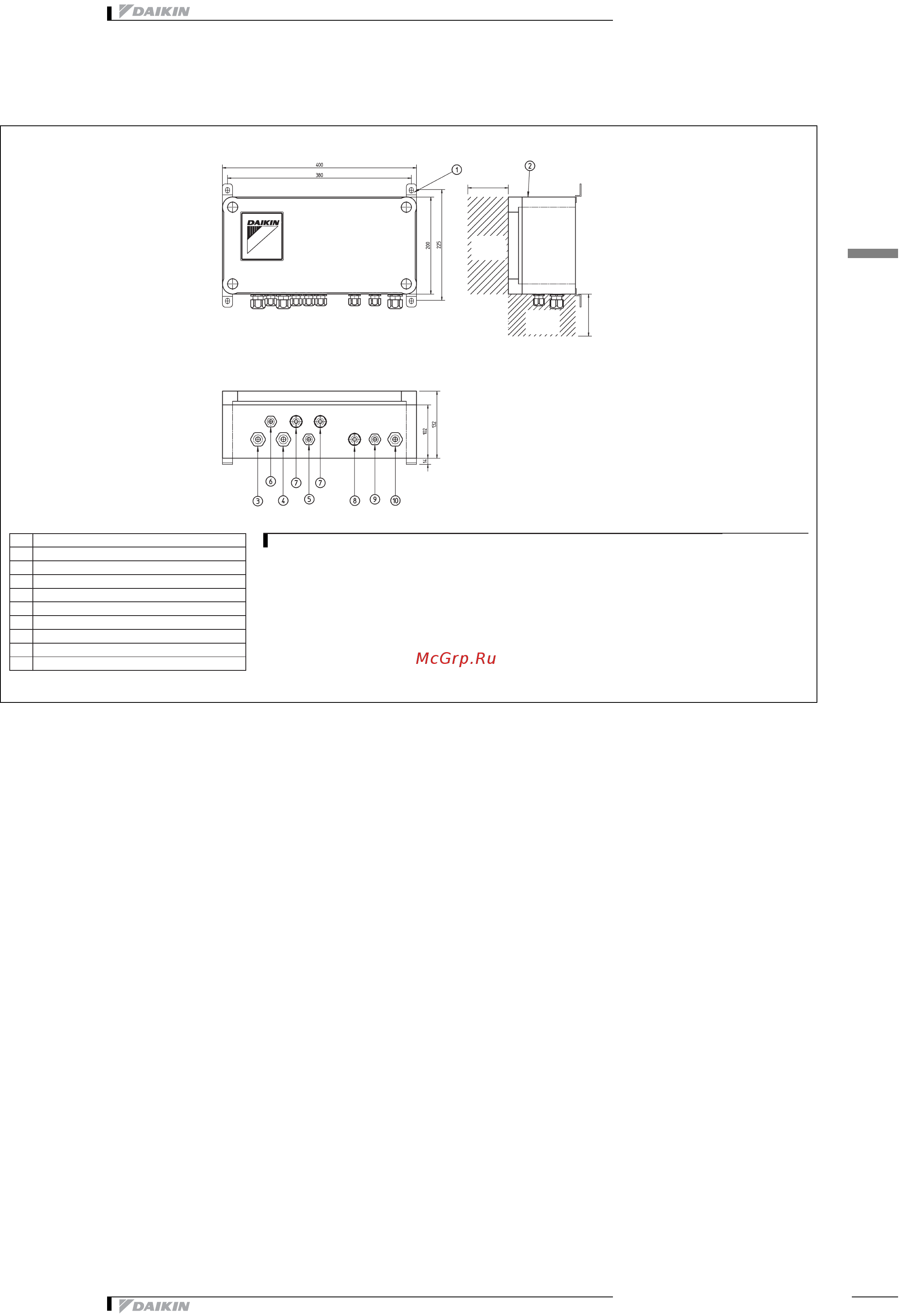 Daikin EKEQMCBAV3 [11/17] Dimensional drawings