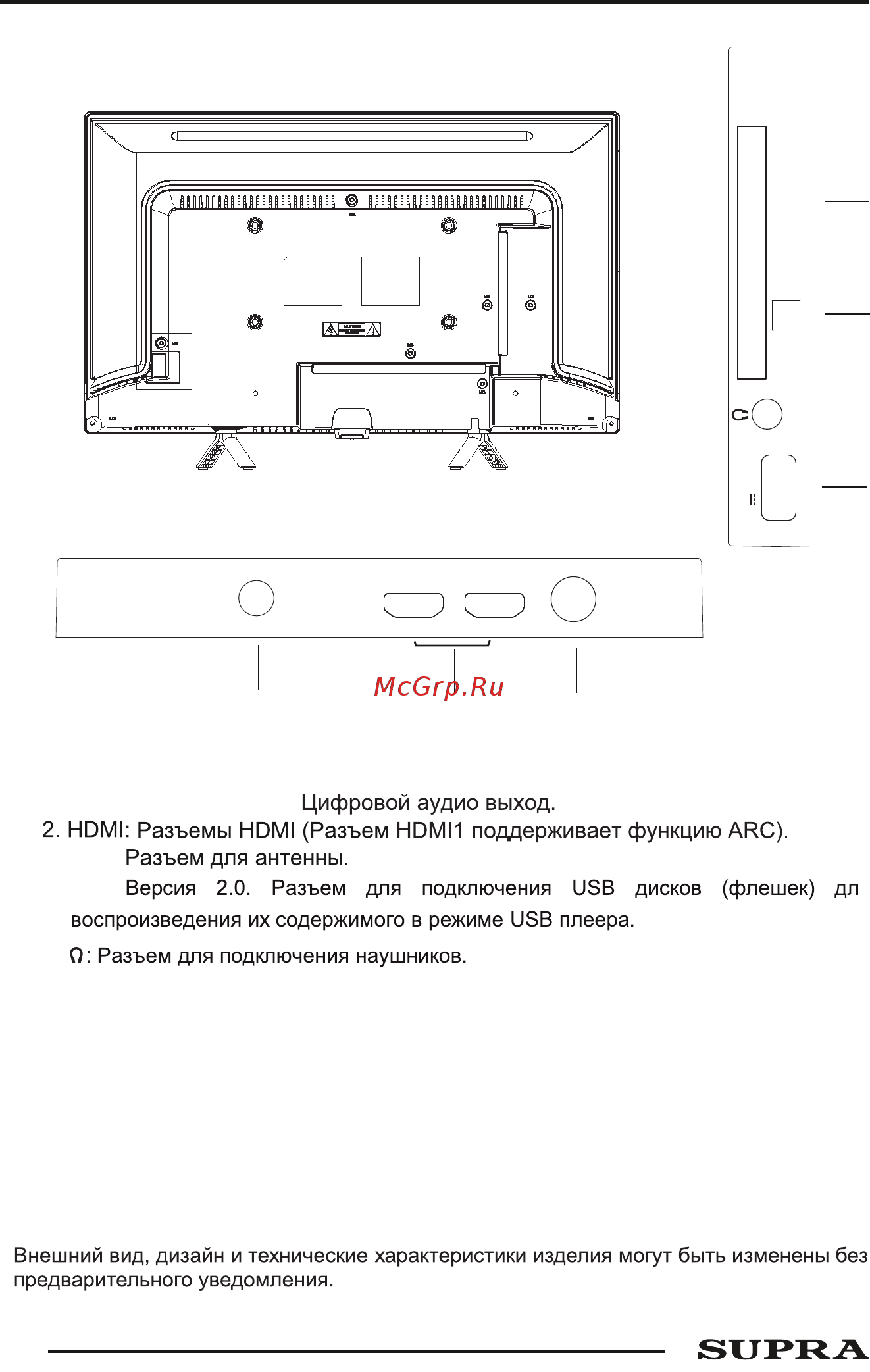 Supra STV-LC24LT0075W [10/36] Руководство по эксплуатации