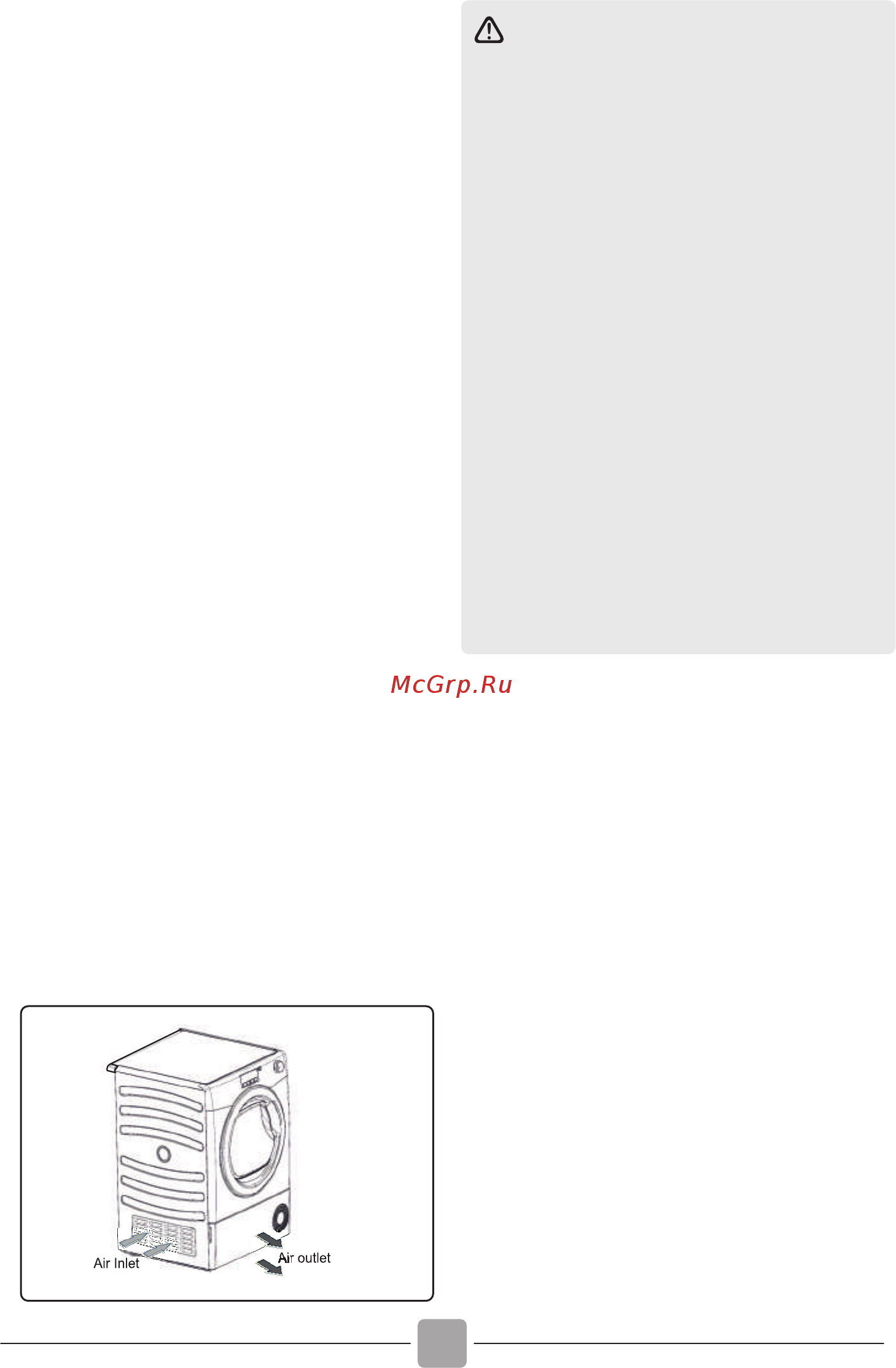 Candy CS H7A2DE-S [22/116] Ne pas installer le produit