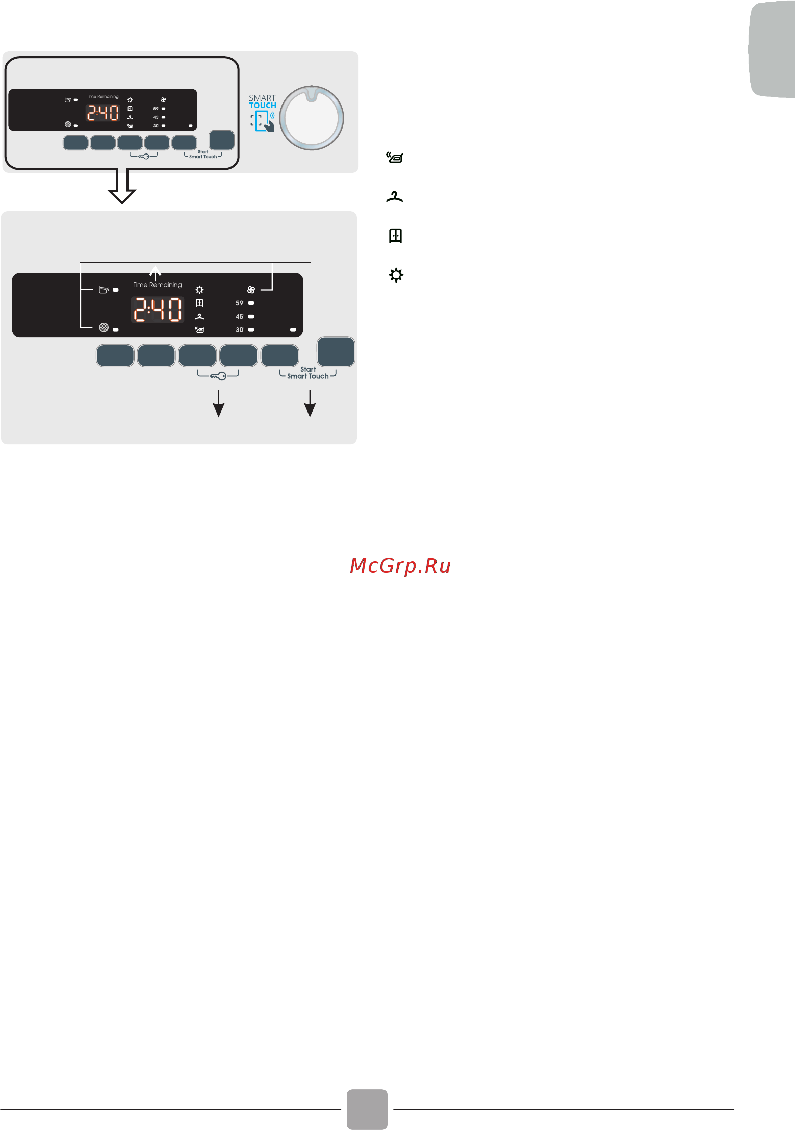 Candy CS H10A2DE-S/ [13/124] Controls and indicators
