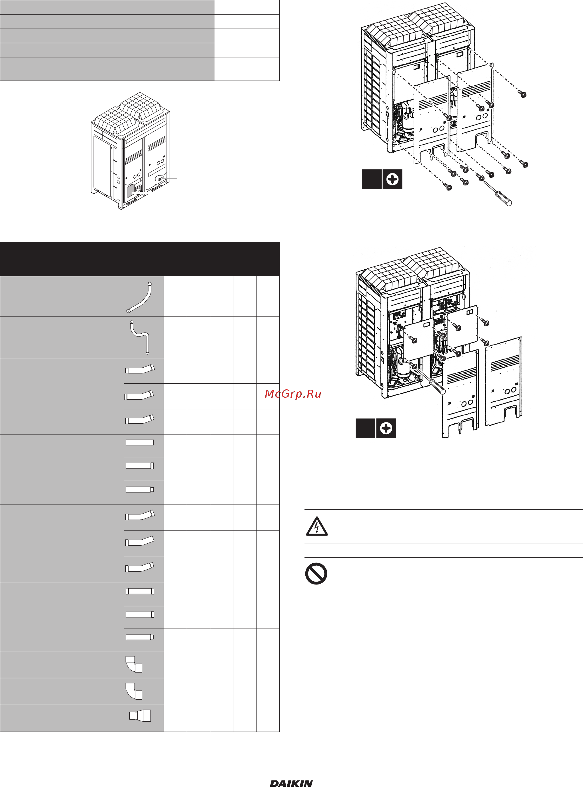 Daikin EMRQ-A [7/36] Принадлежности