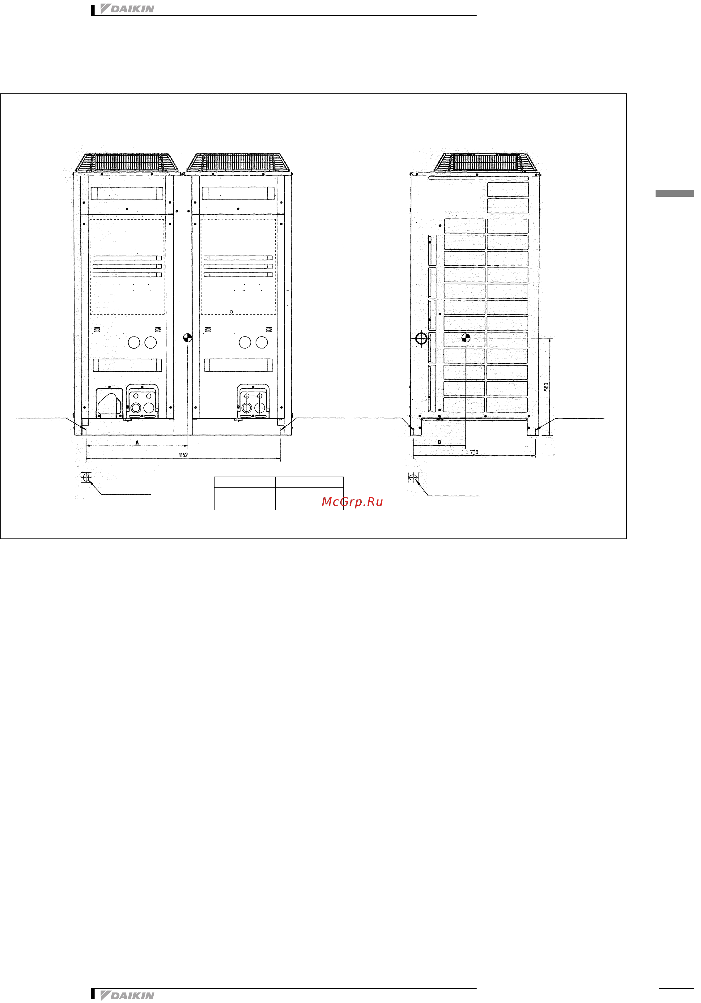 Daikin EMRQ14AAY1 [17/35] Центр тяжести