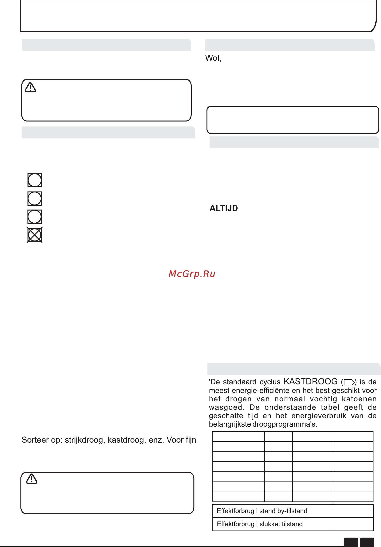 Candy GCV 590NC-S [61/106] Het wasgoed voorbereiden
