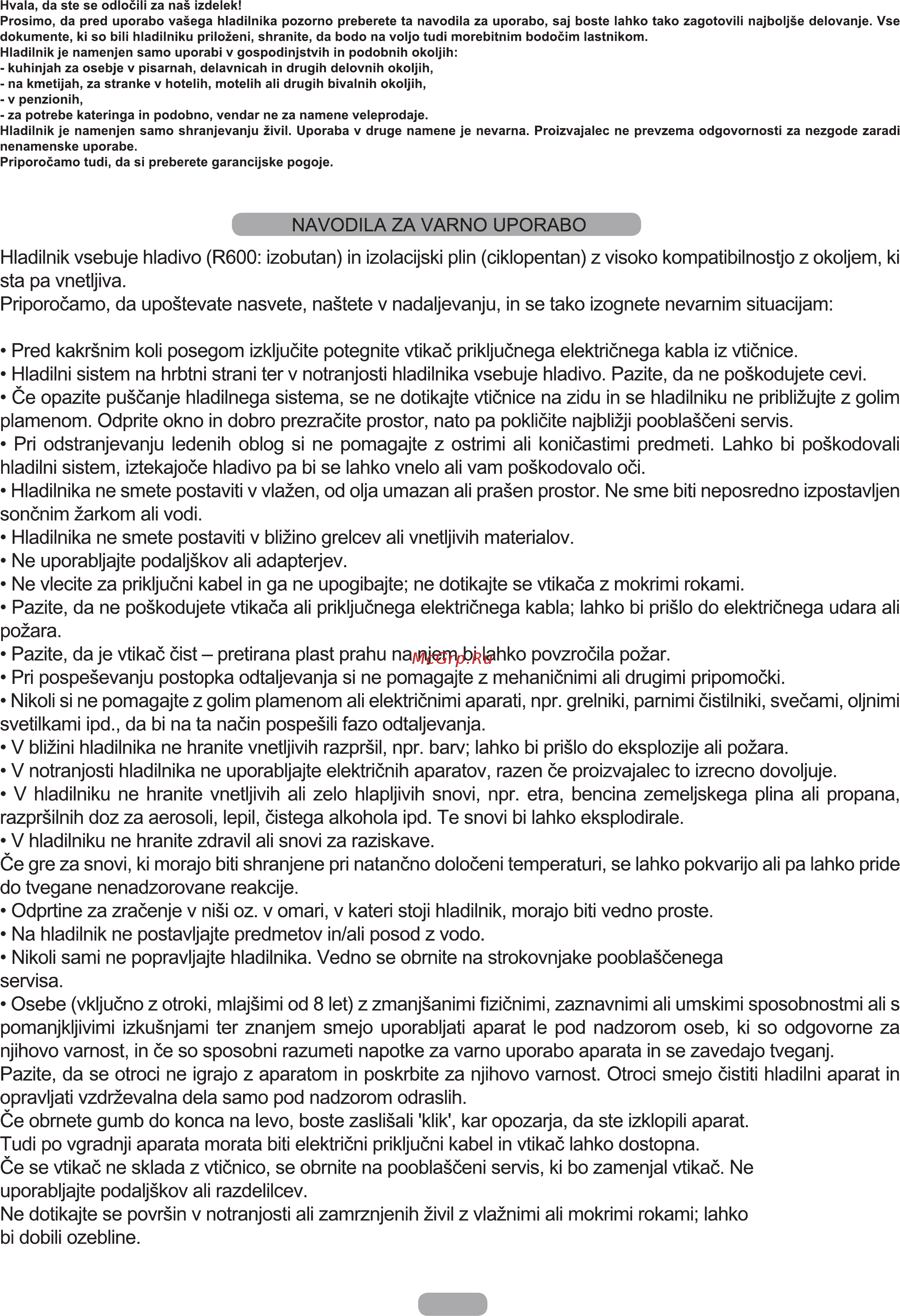 Candy BCBF 172 NPU [148/197] Opozorilo v aparat je vgrajen oddajnik uv žarkov ne usmerjajte pogleda neposredno v vir svetlobe